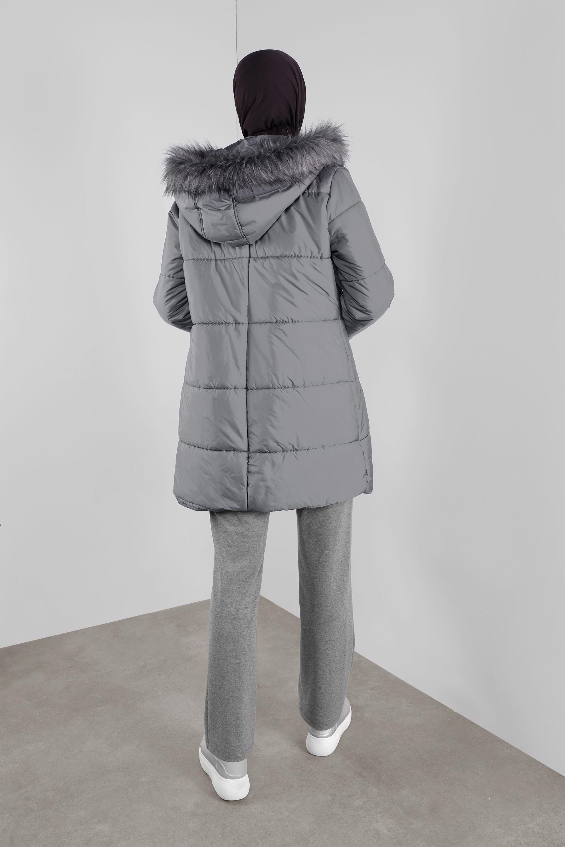 Tesettür giyim GRİ BELDEN BAĞLAMALI EŞOFMAN ALTI 70144