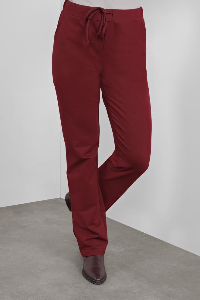 Vêtements hijab ROUGE BORDEAUX PANTALON DE JOGGING EN COTON À TAILLE-NOUÉE 70145  - ALVİNA