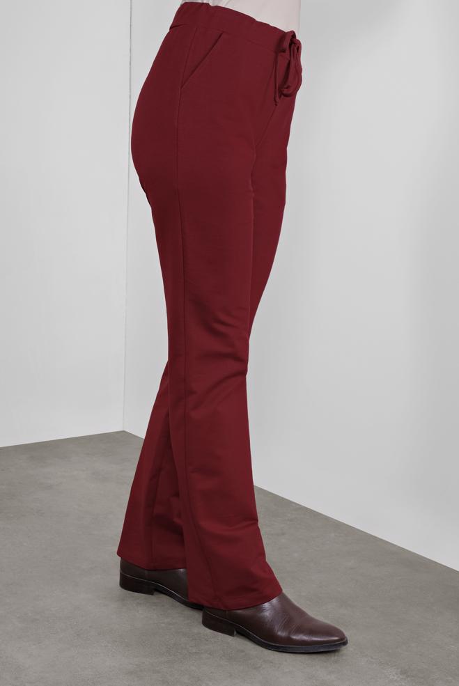 Vêtements hijab ROUGE BORDEAUX PANTALON DE JOGGING EN COTON À TAILLE-NOUÉE 70145  - ALVİNA