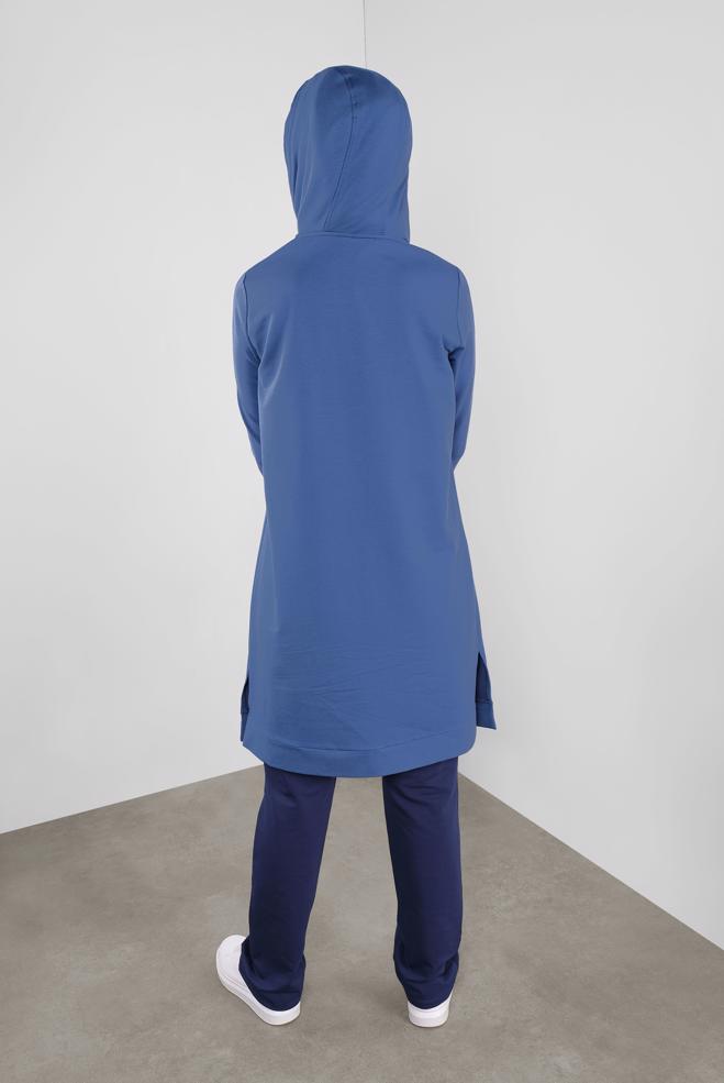 Vêtements hijab BLEU MARINE PANTALON DE JOGGING EN COTON À TAILLE-NOUÉE 70145  - ALVİNA