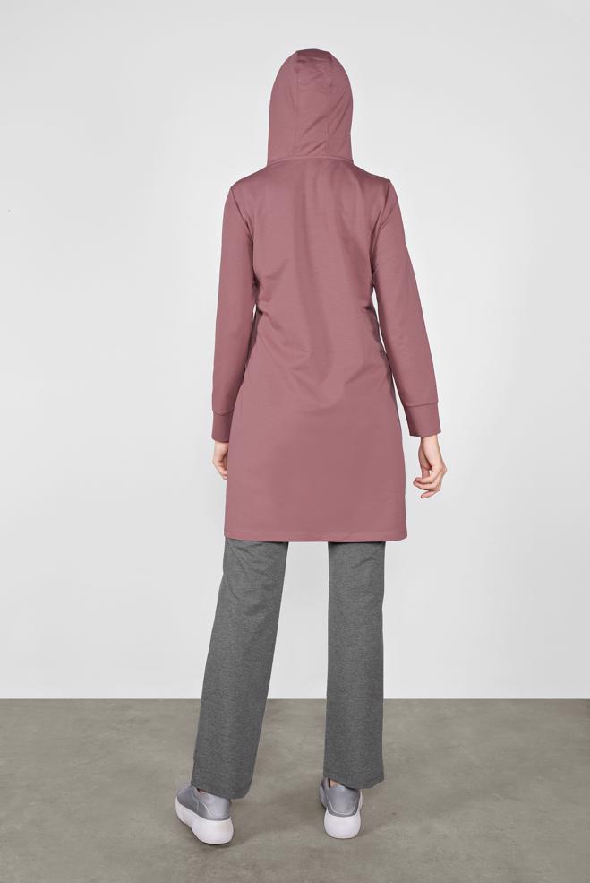 Vêtements hijab GRIS PANTALON DE JOGGING EN COTON À TAILLE-NOUÉE 70145  - ALVİNA