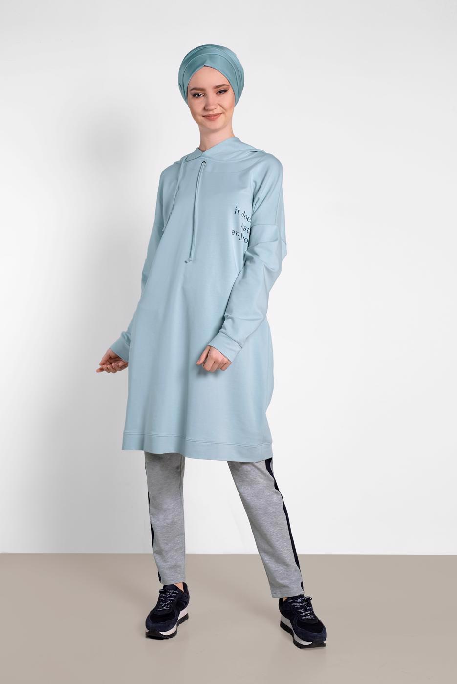 Hijab clothing GREY STRIPED SWEATPANTS 7574