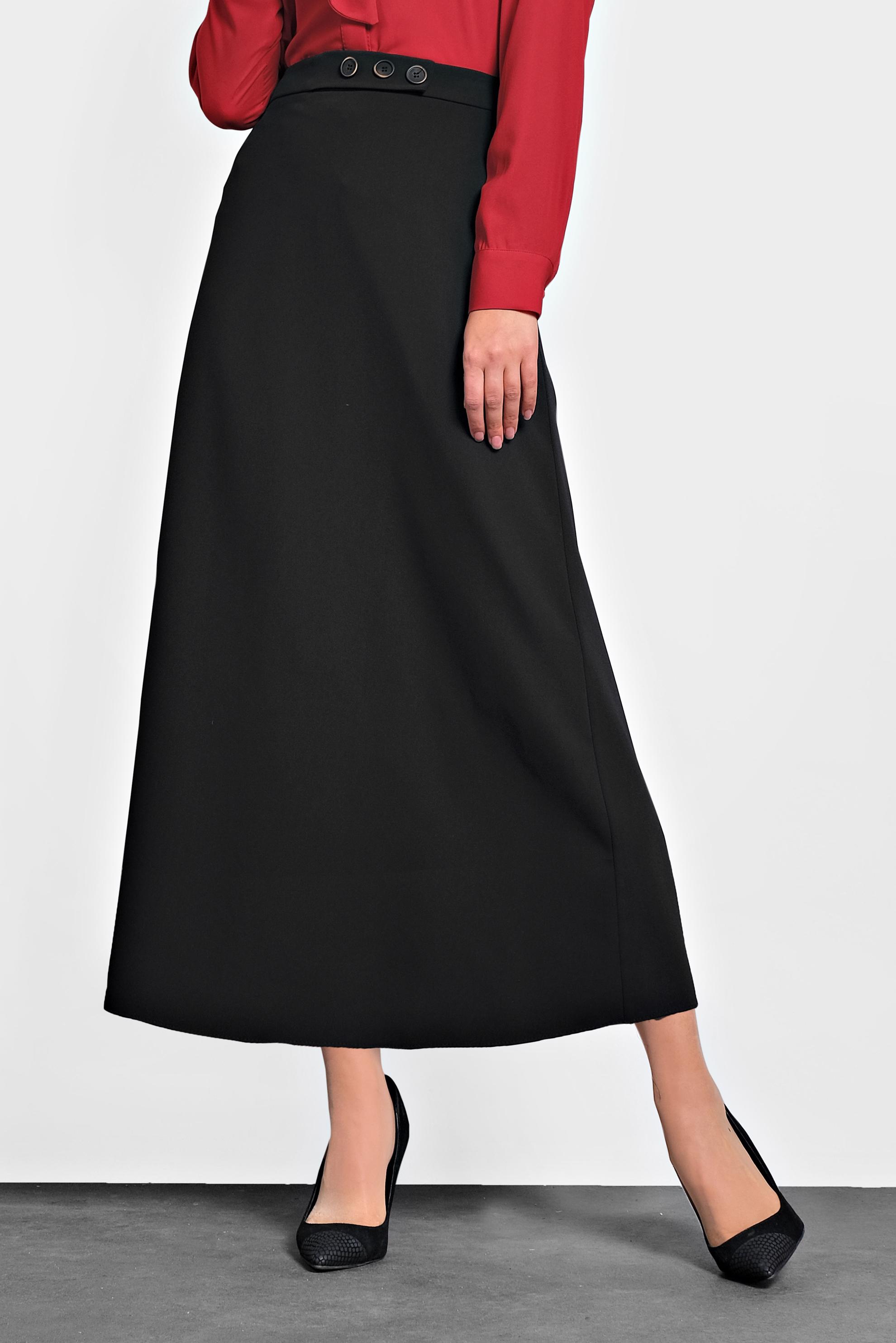 Tesettür giyim SİYAH A KESİM ETEK 60011 