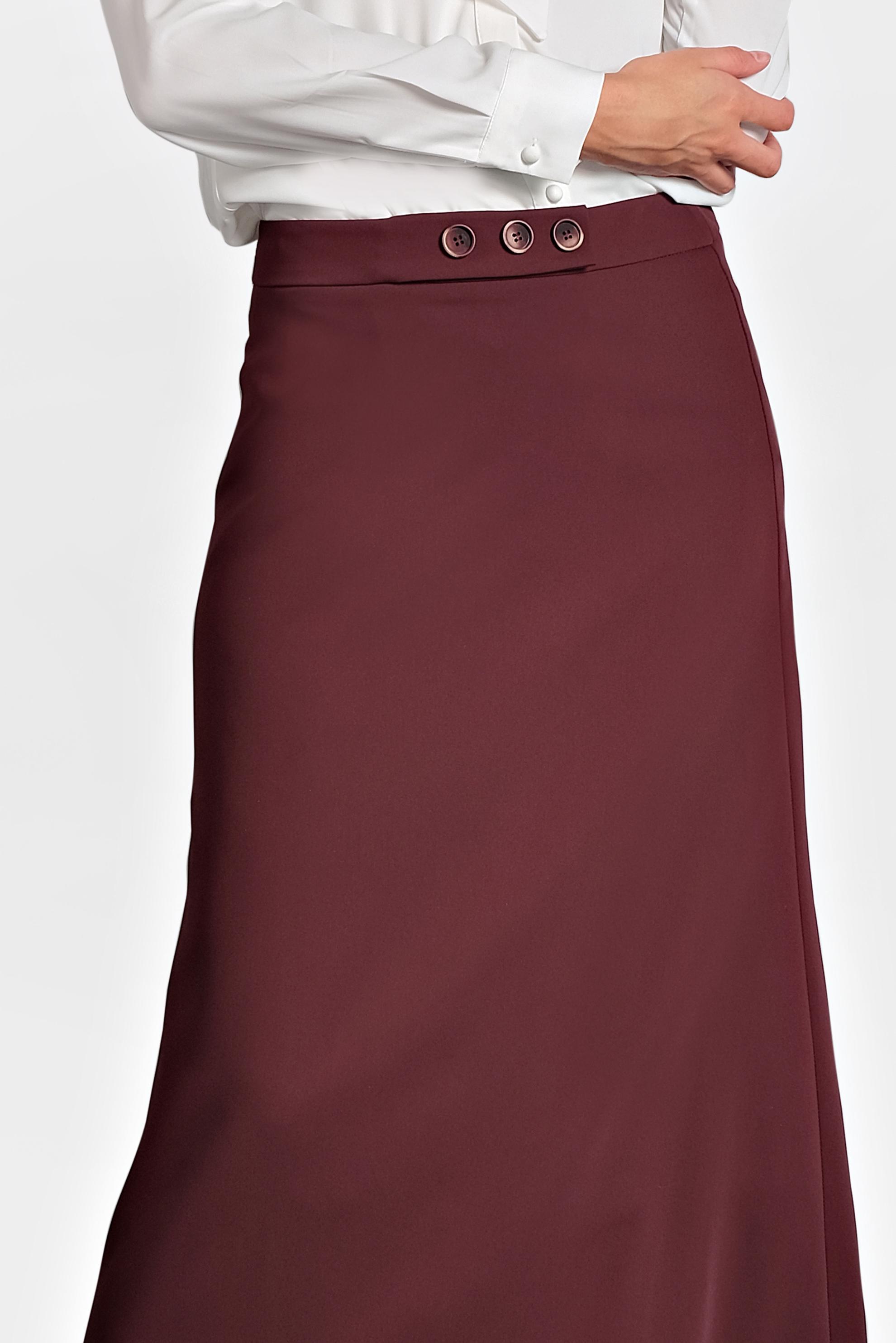 Tesettür giyim BORDO A KESİM ETEK 60011 