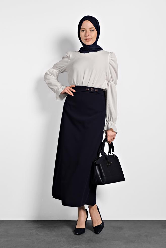 Tesettür giyim  A KESİM ETEK 60011  - ALVİNA