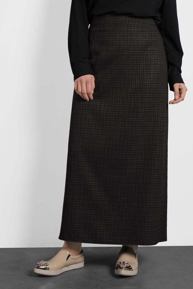 Tesettür giyim SİYAH FERMUARLI ETEK 60015  - ALVİNA