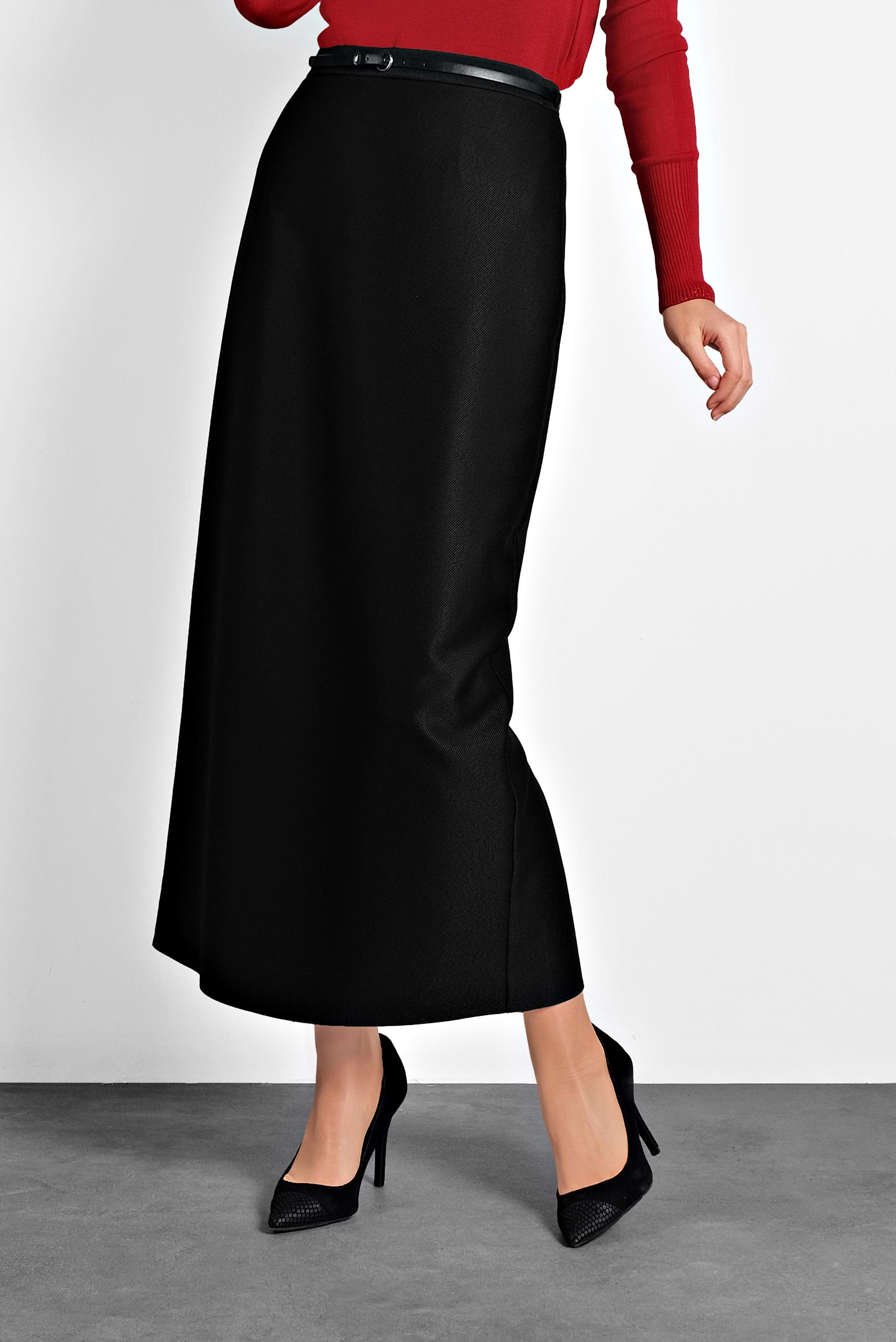 Tesettür giyim SİYAH DÜZ KESİM ETEK 60017