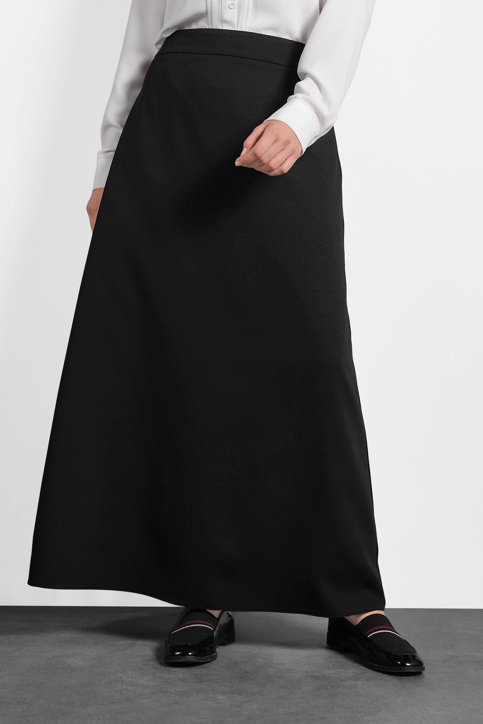 Tesettür giyim SİYAH A KESİM ETEK 60018 