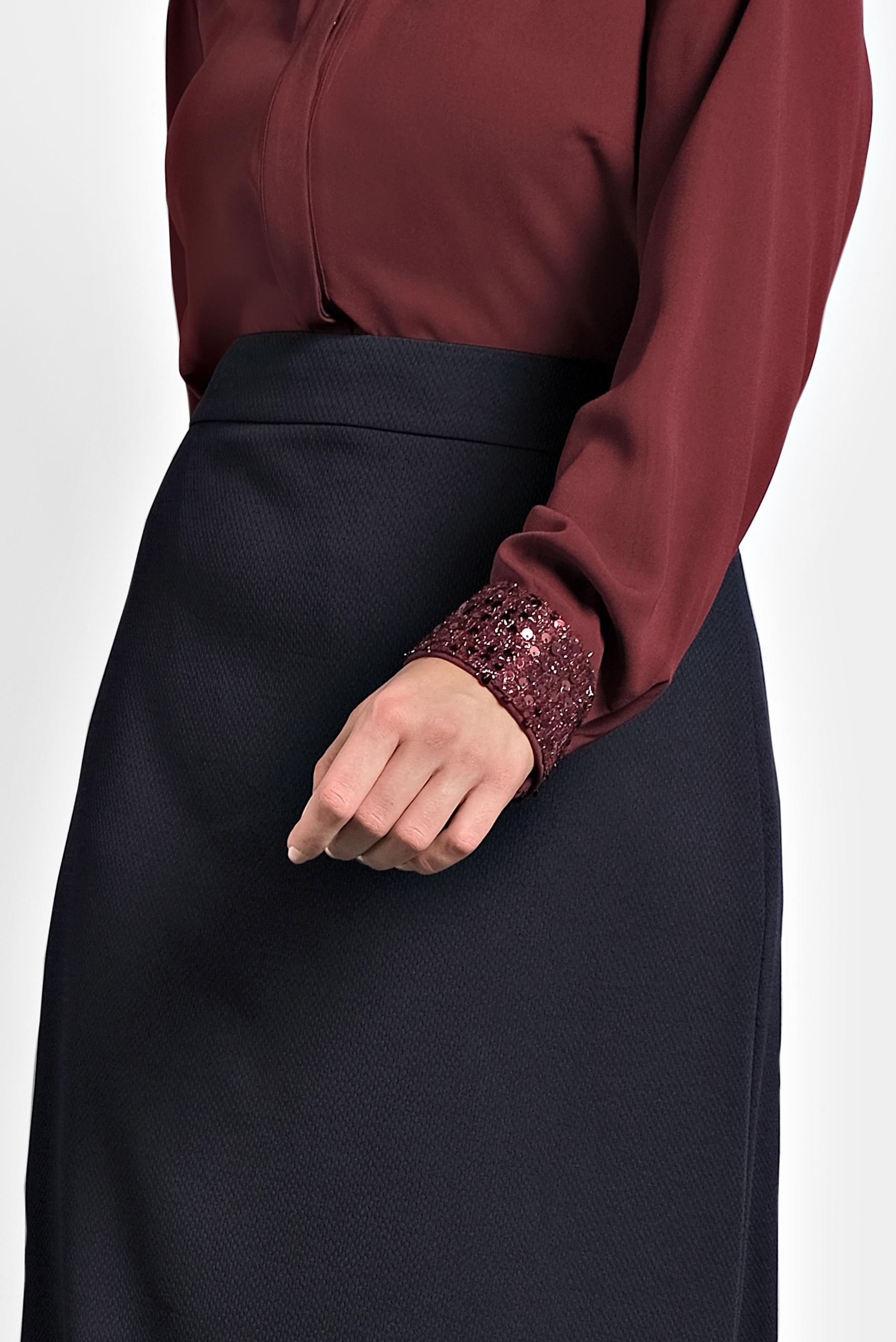 Tesettür giyim LACİVERT A KESİM ETEK 60018 