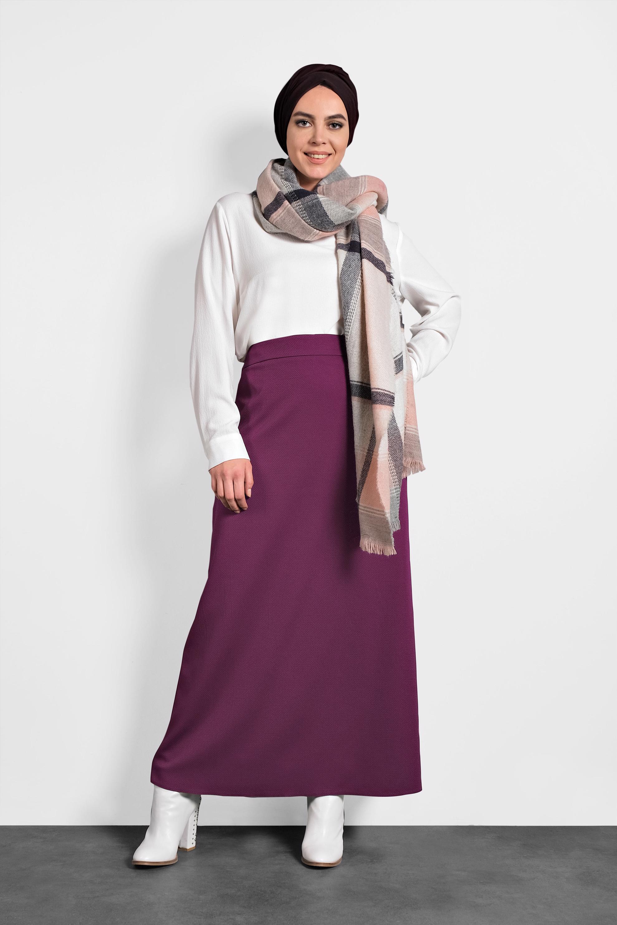 Hijab clothing PURPLE A LINE SKIRT 60018 