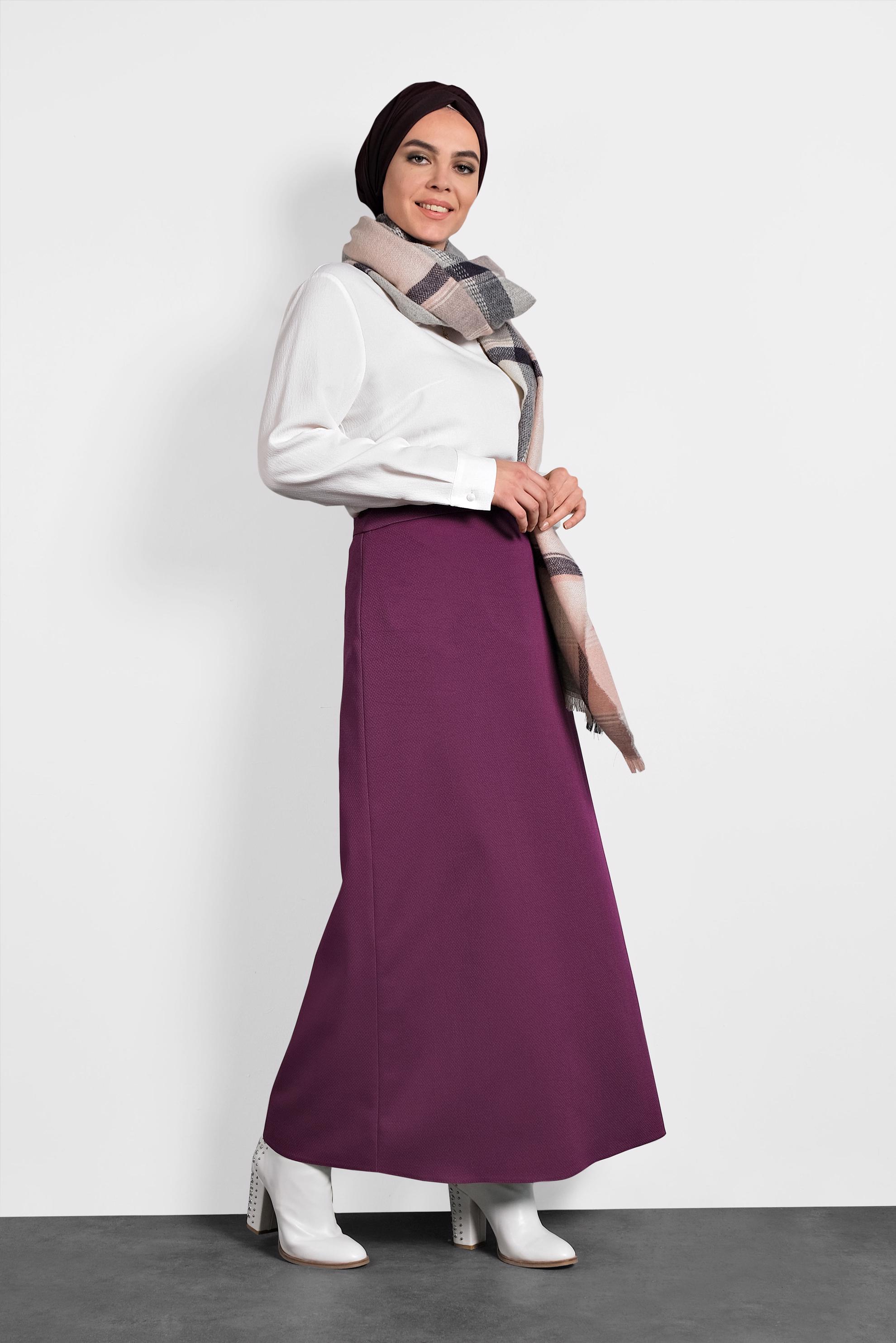 Hijab clothing PURPLE A LINE SKIRT 60018 
