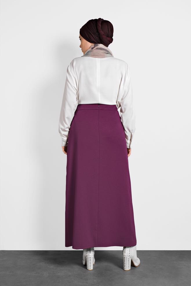 Tesettür giyim MOR A KESİM ETEK 60018  - ALVİNA