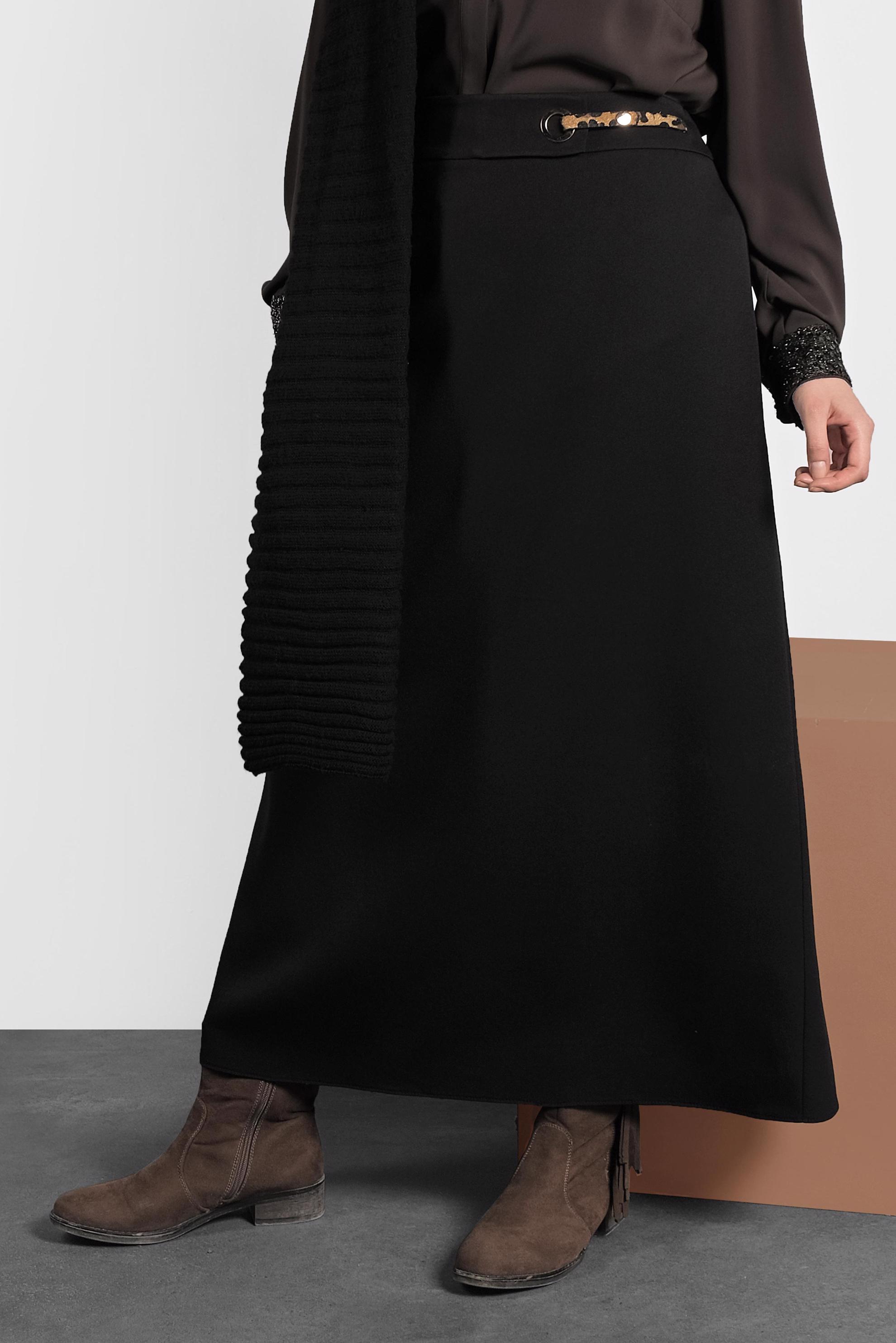 Tesettür giyim SİYAH A KESİM ETEK 60029 