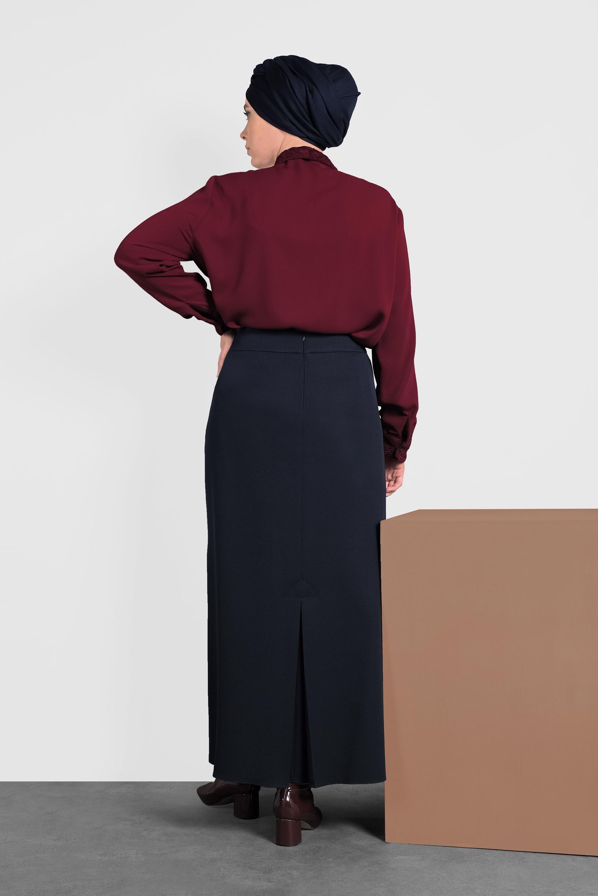 Vêtements hijab BLEU MARINE JUPE EN LIGNE A 60029