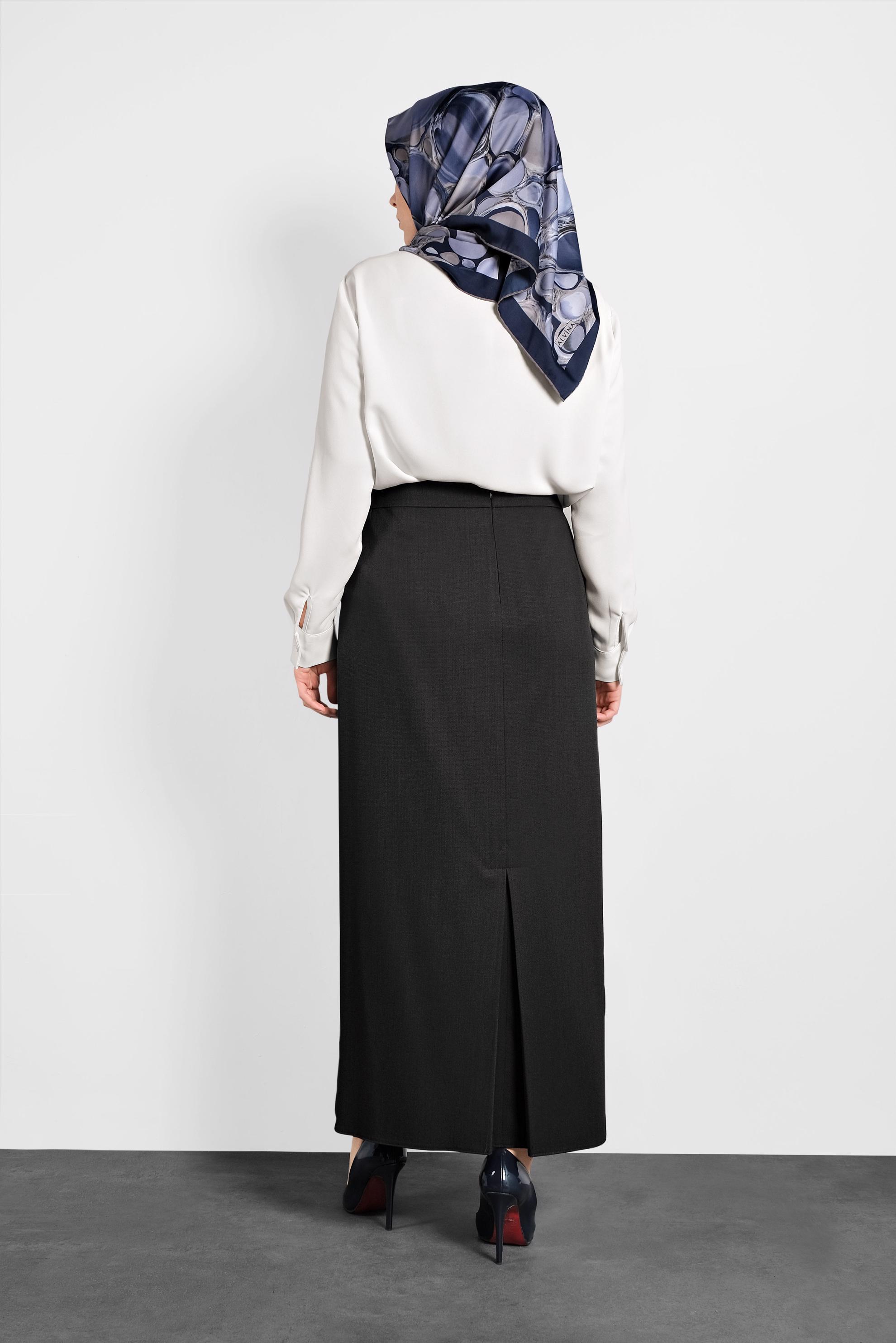 Tesettür giyim SİYAH A KESİM ETEK 60030 