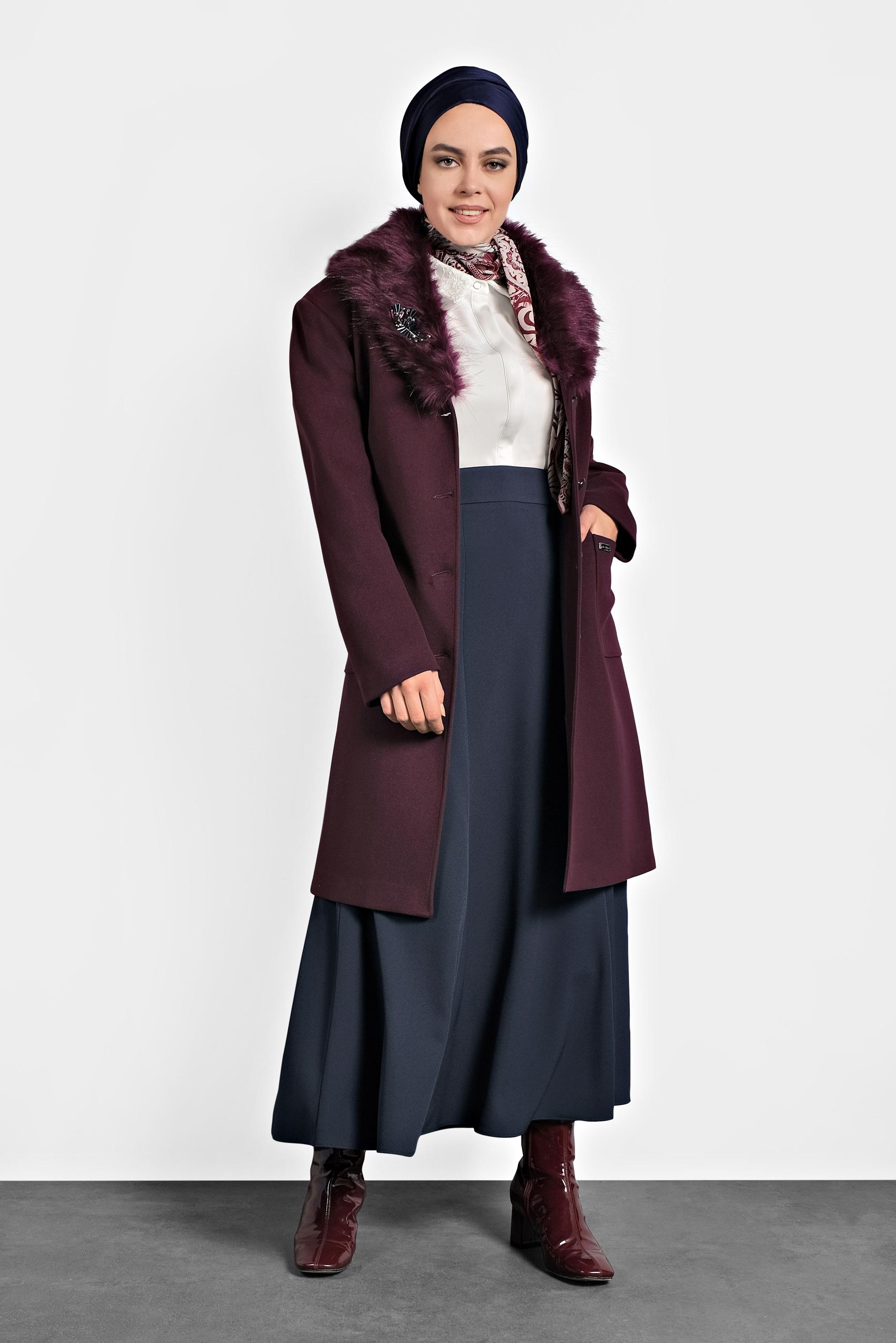 Vêtements hijab BLEU MARINE JUPE À VOLANTS 60032 