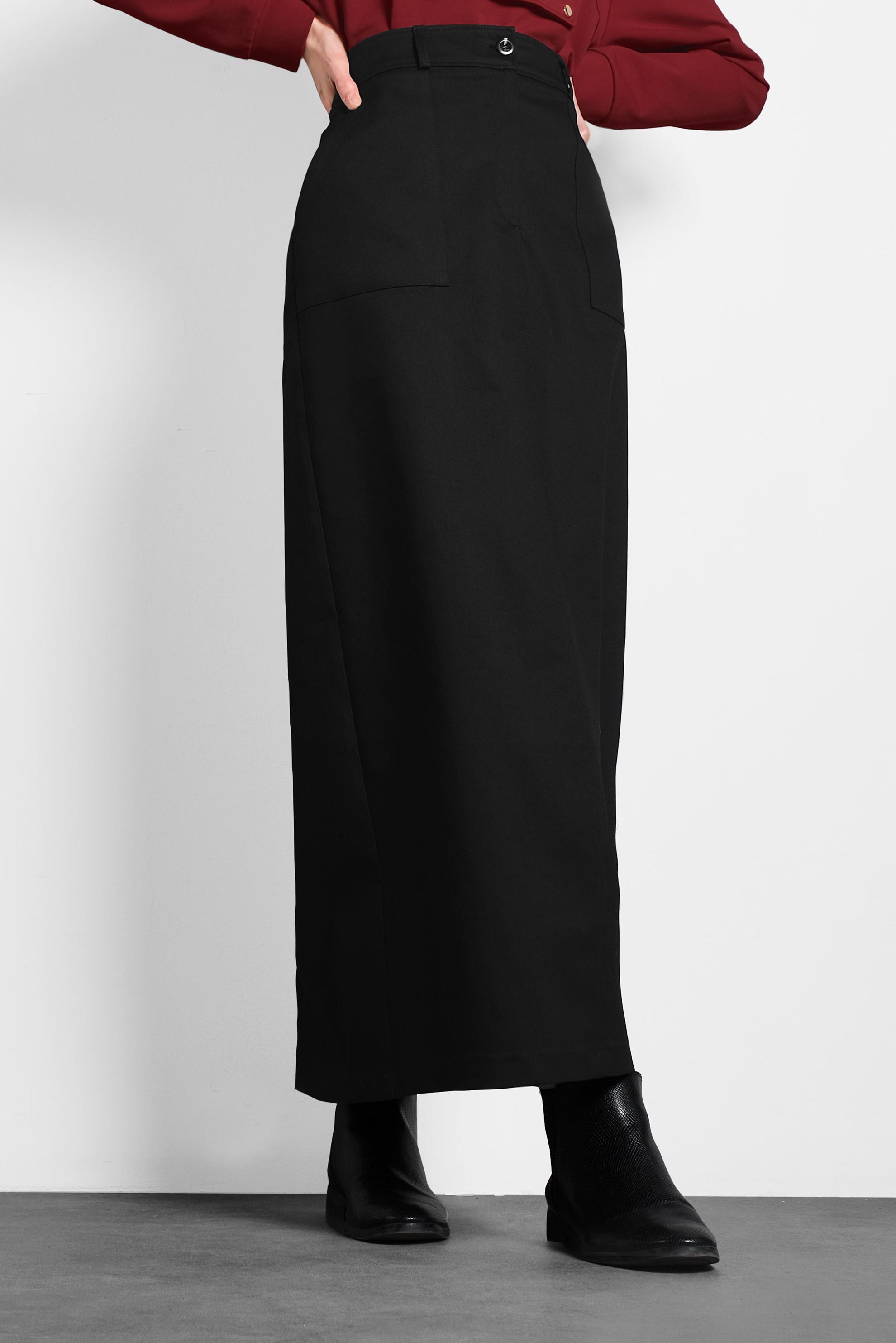 Tesettür giyim SİYAH A KESİM ETEK 60037 