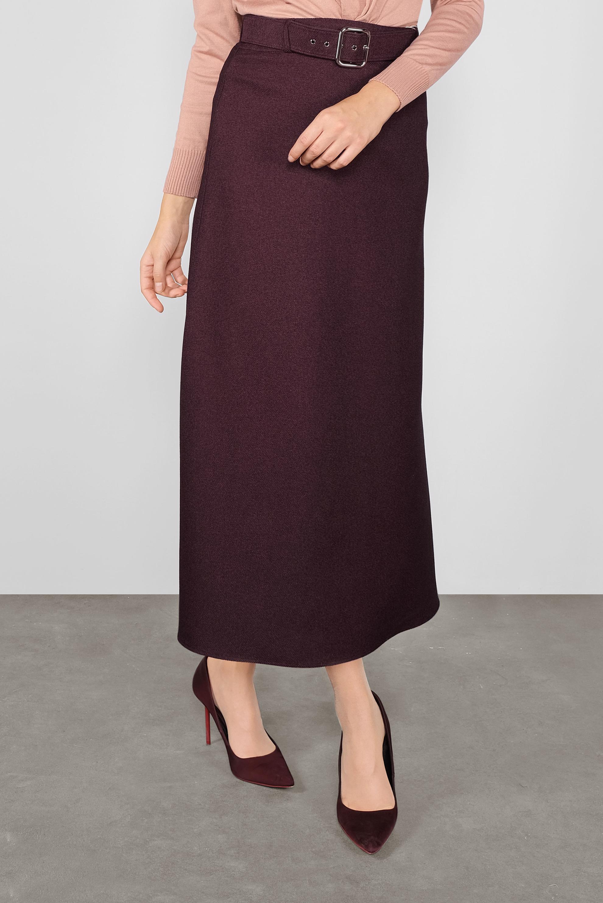 Tesettür giyim MÜRDÜM KEMERLİ KLASİK ETEK 60106