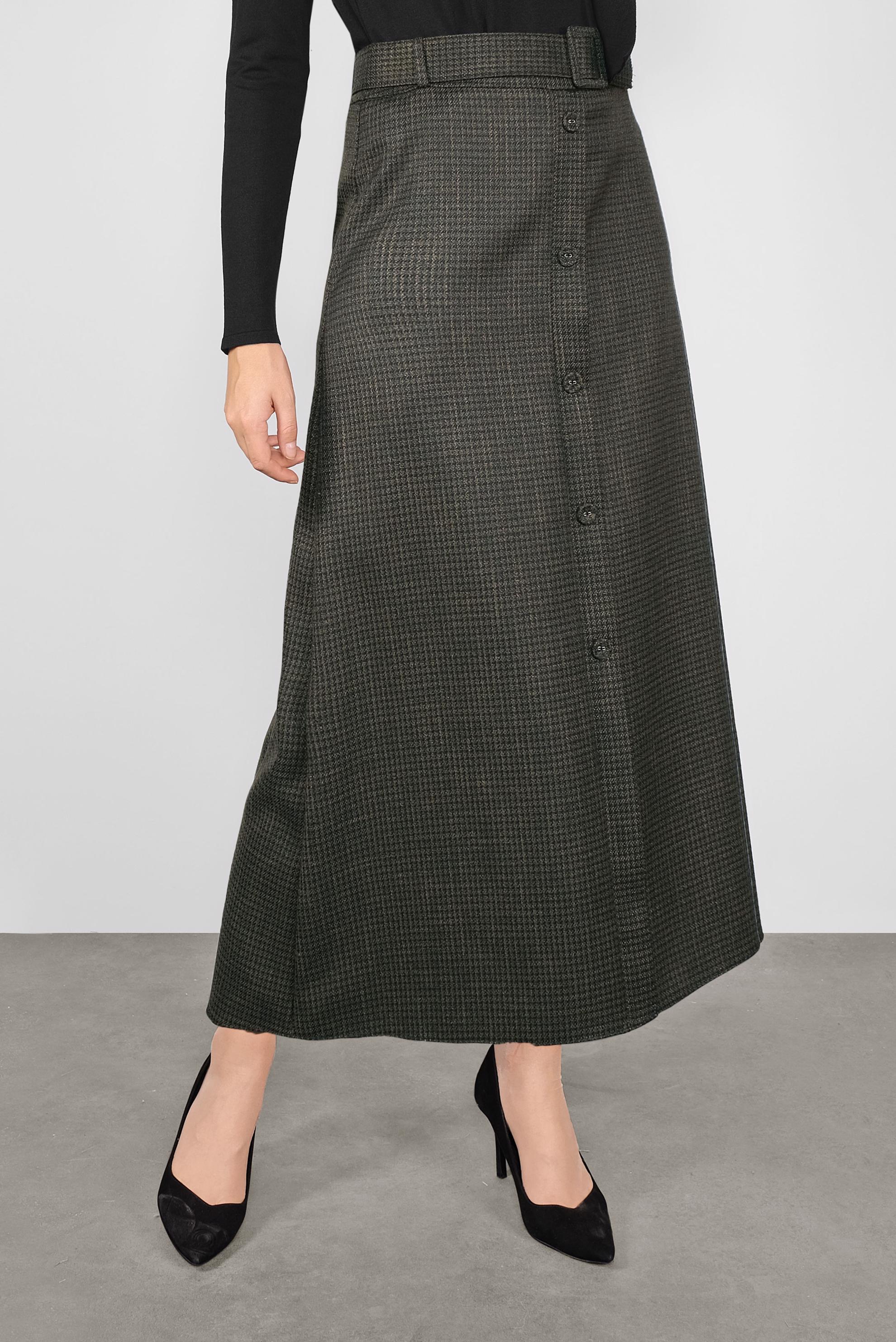 Tesettür giyim SİYAH SİMLİ DÜĞMELİ ETEK 60114