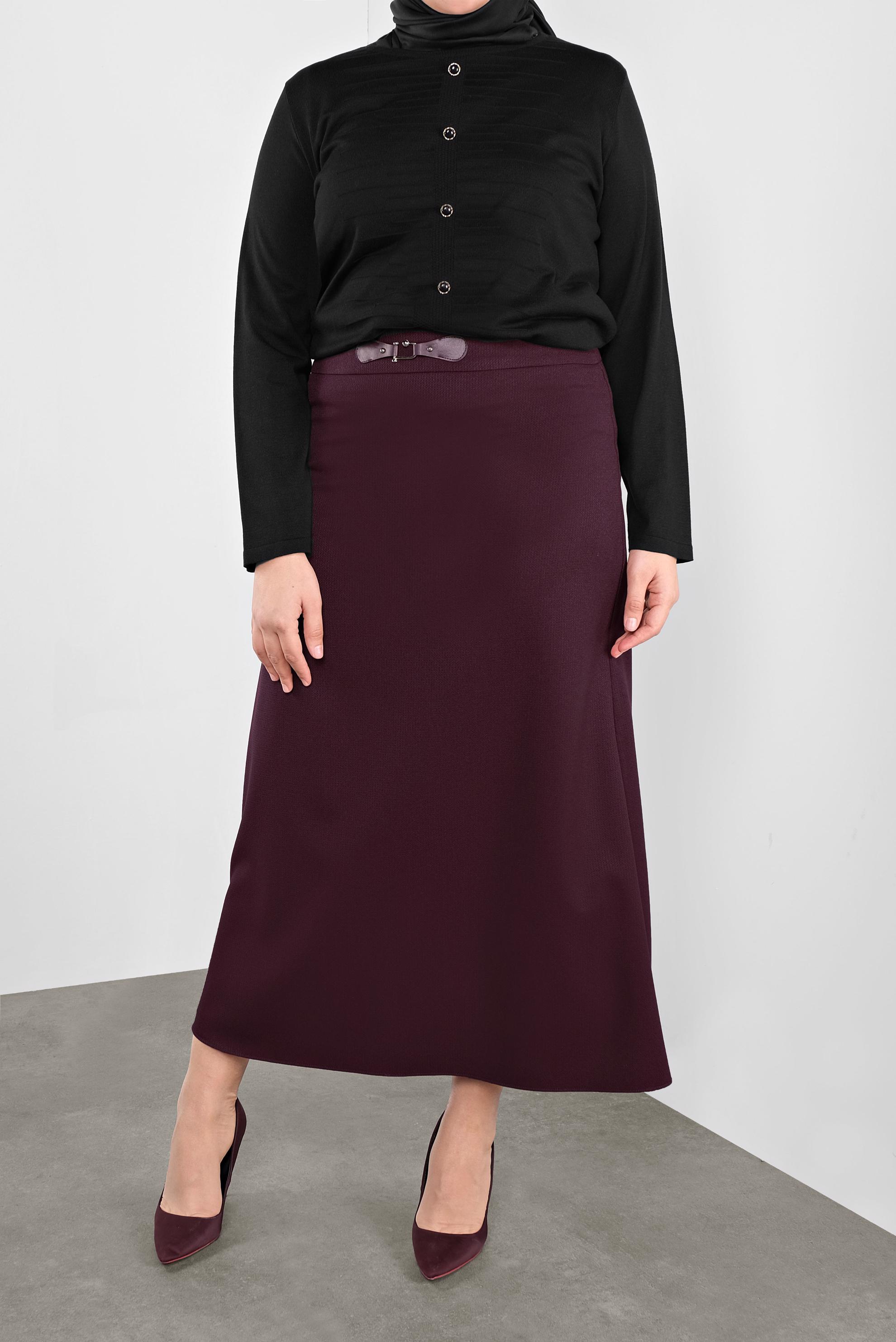 Vêtements hijab PRUNE JUPE AGRAFE À DEVANT 60116 