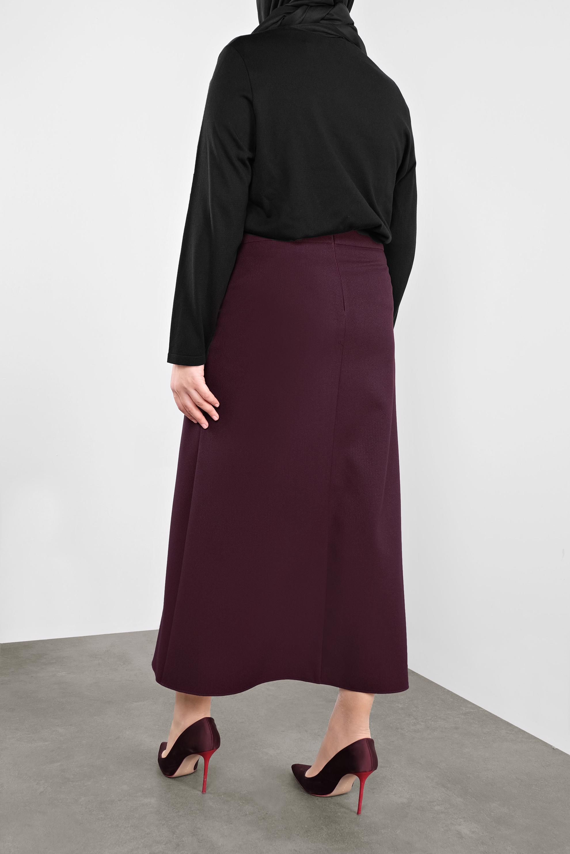 Vêtements hijab PRUNE JUPE AGRAFE À DEVANT 60116 