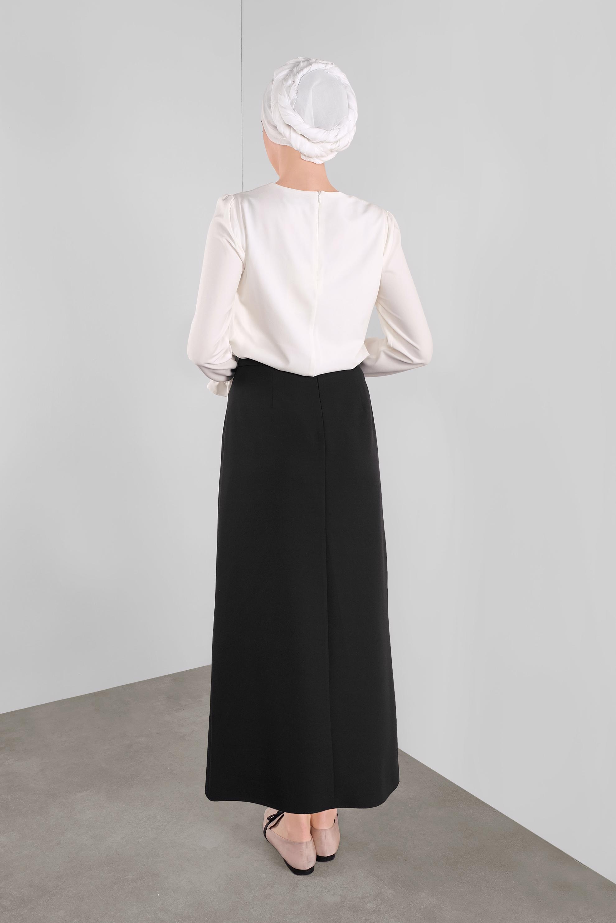 Tesettür giyim SİYAH KALEM ETEK 60129 