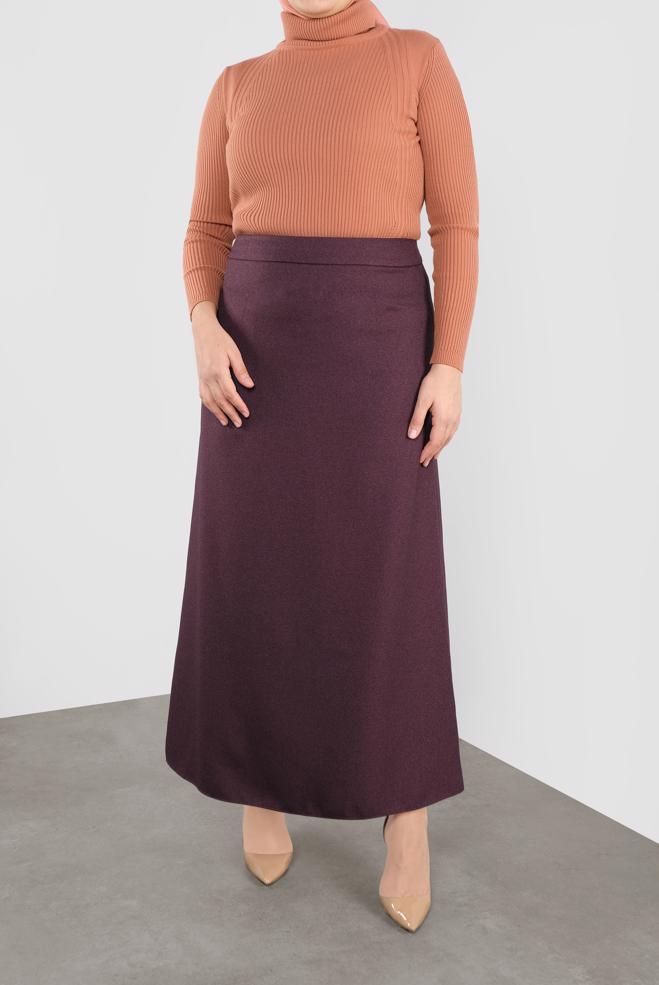 Tesettür giyim MÜRDÜM FERMUARLI A KESİM ETEK 60132	 - ALVİNA