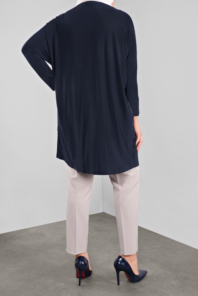 Vêtements hijab BLEU MARINE 20062 VİZONA HIRKA 44/48 TEK46 - ALVİNA