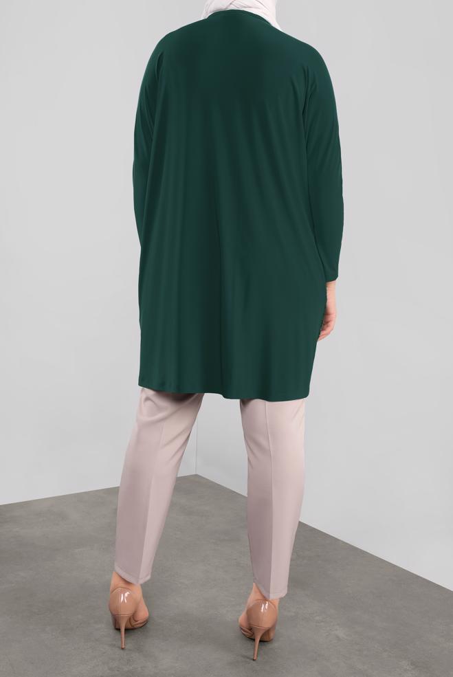 Vêtements hijab VERT 20062 VİZONA HIRKA 44/48 TEK46 - ALVİNA