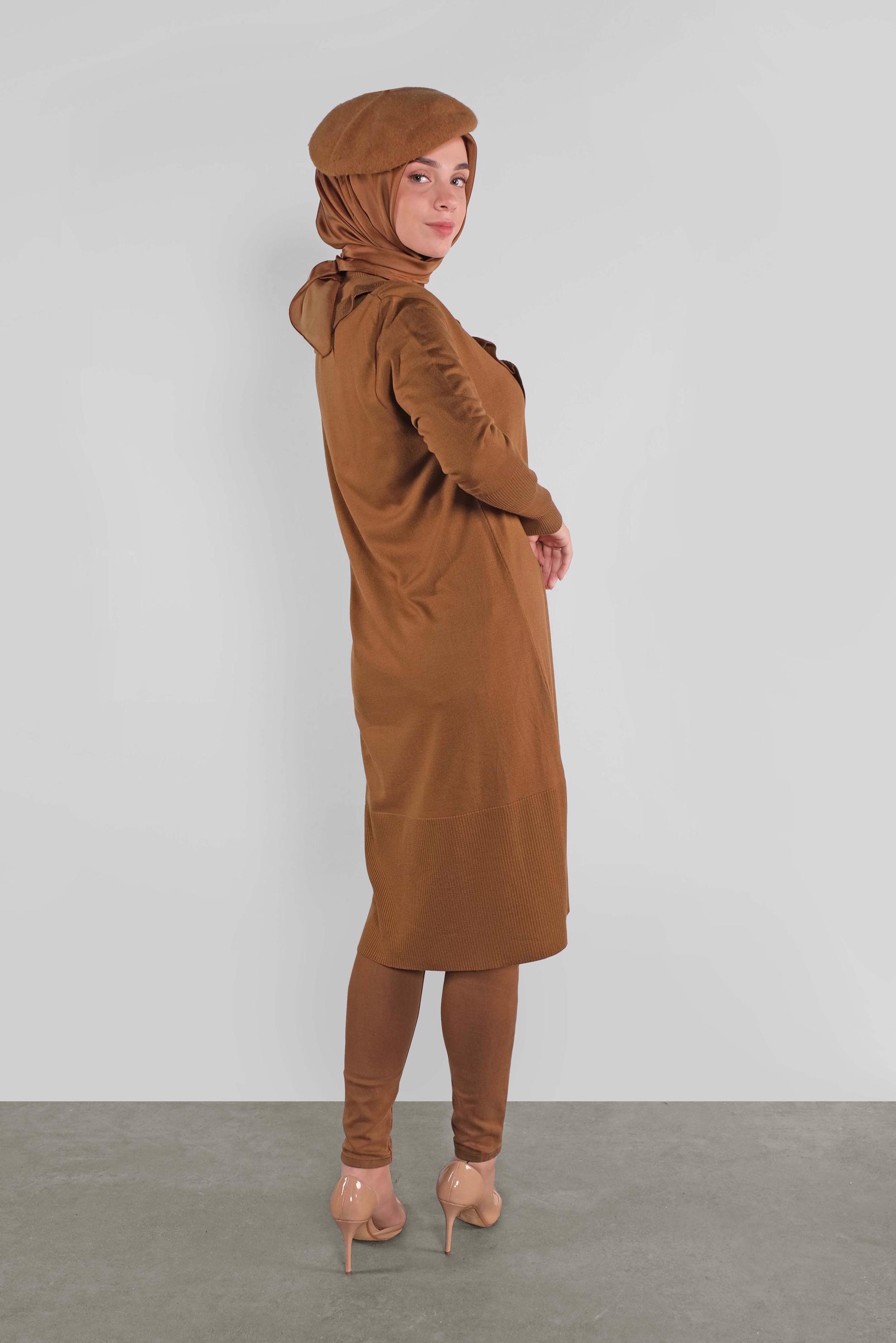 Hijab clothing TABA RUFFLED KNIT CARDIGAN 41040 