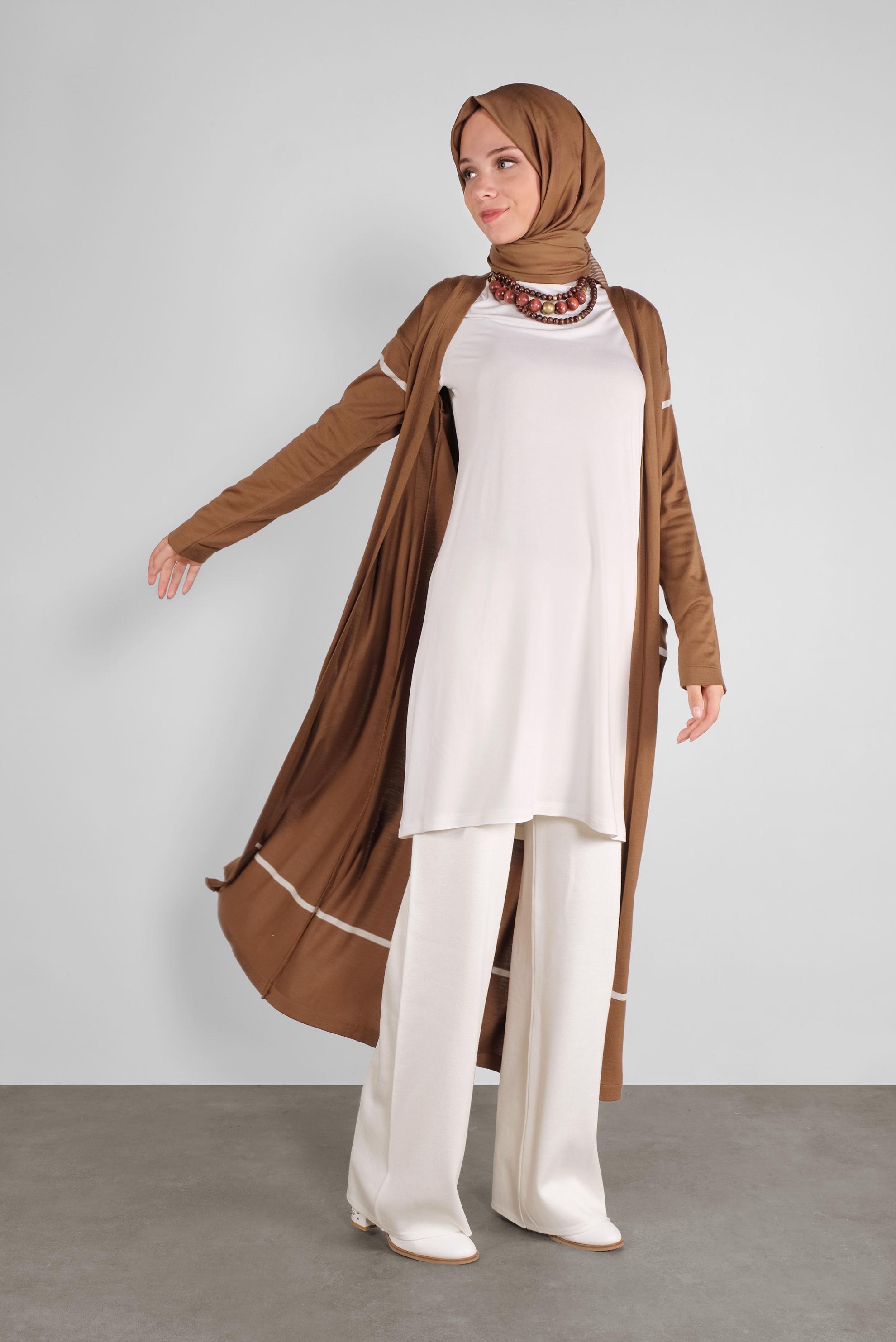 Hijab clothing TABA KNIT CARDIGAN WITH POCKETS 41042 