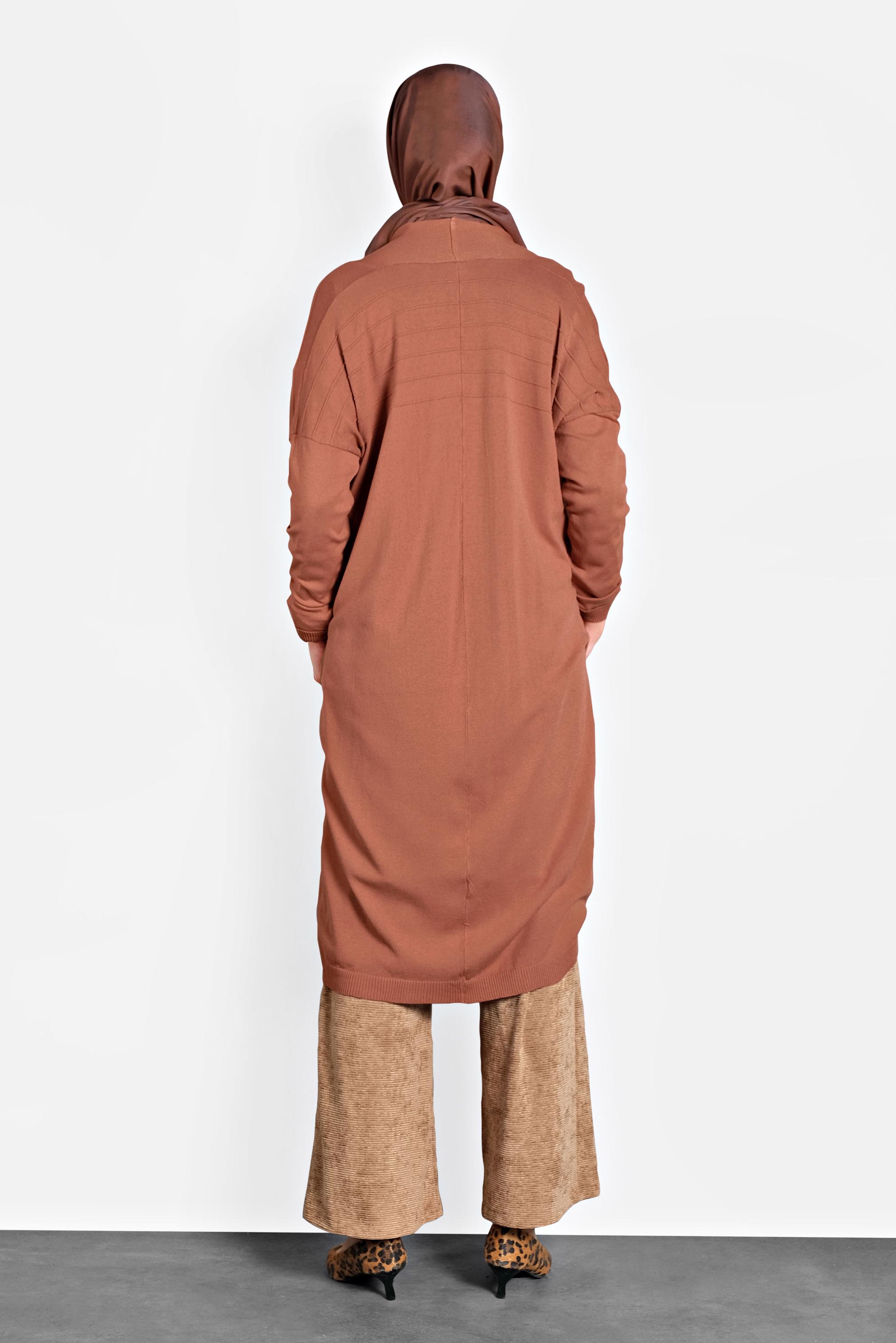 Hijab clothing ORANGE FLOWING CARDIGAN 4133 