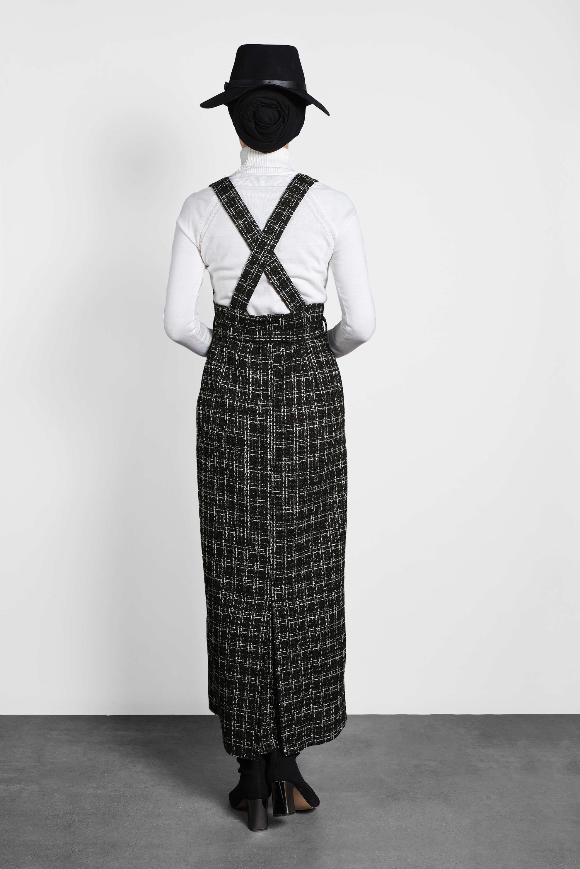 Tesettür giyim SİYAH KEMERLİ DÜĞMELİ TÜVİT JİLE 40221