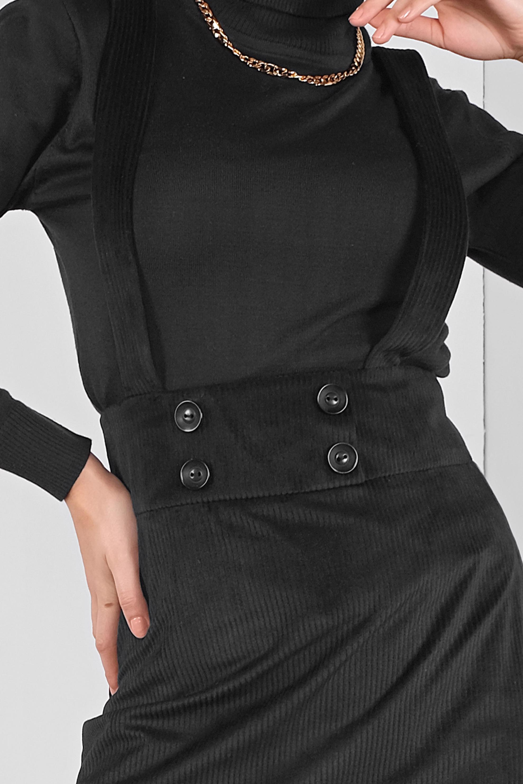 Tesettür giyim SİYAH DÜĞMELİ KADİFE JİLE 40312 