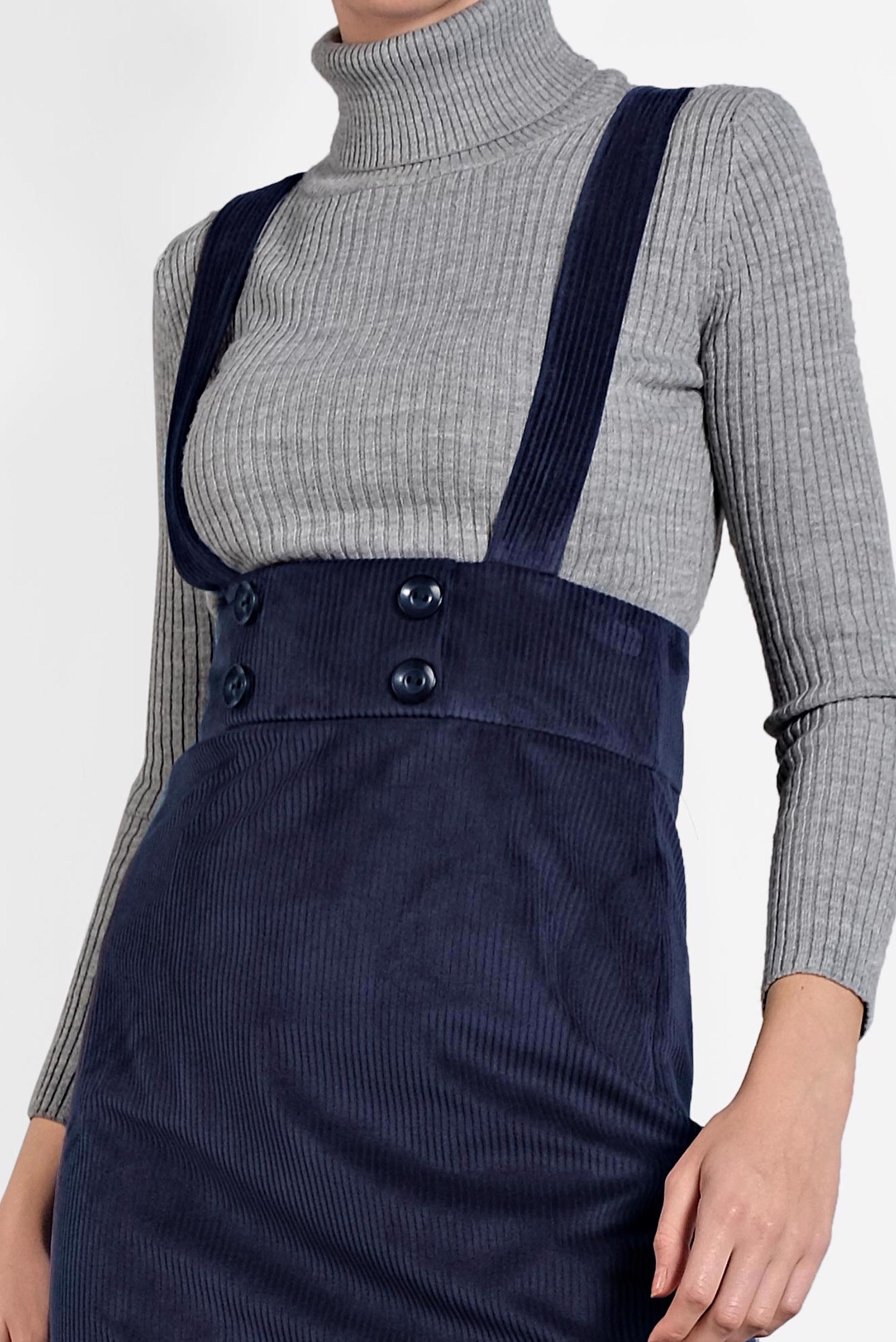 Tesettür giyim LACİVERT DÜĞMELİ KADİFE JİLE 40312 