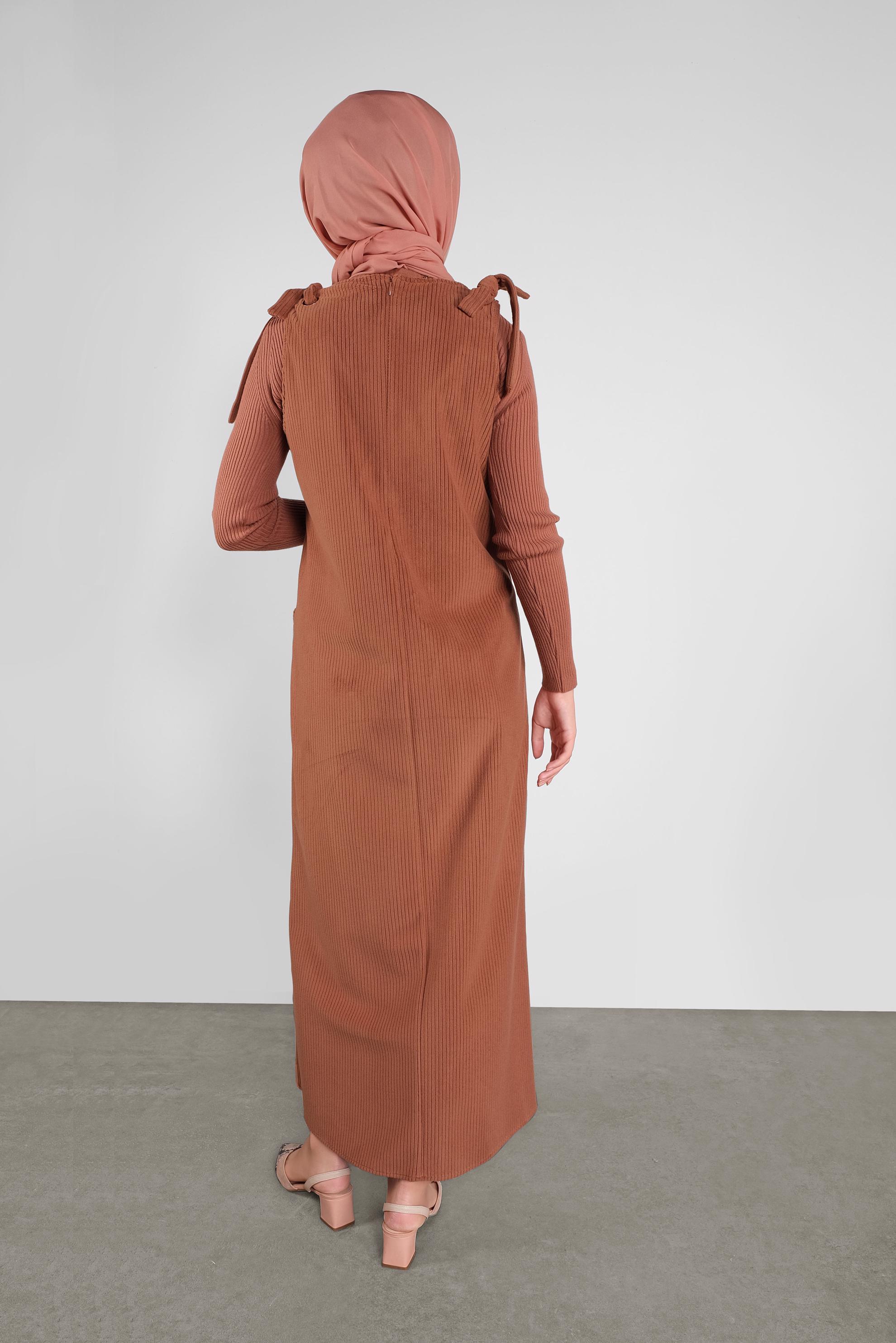 Tesettür giyim TABA KADİFE JİLE 41266 