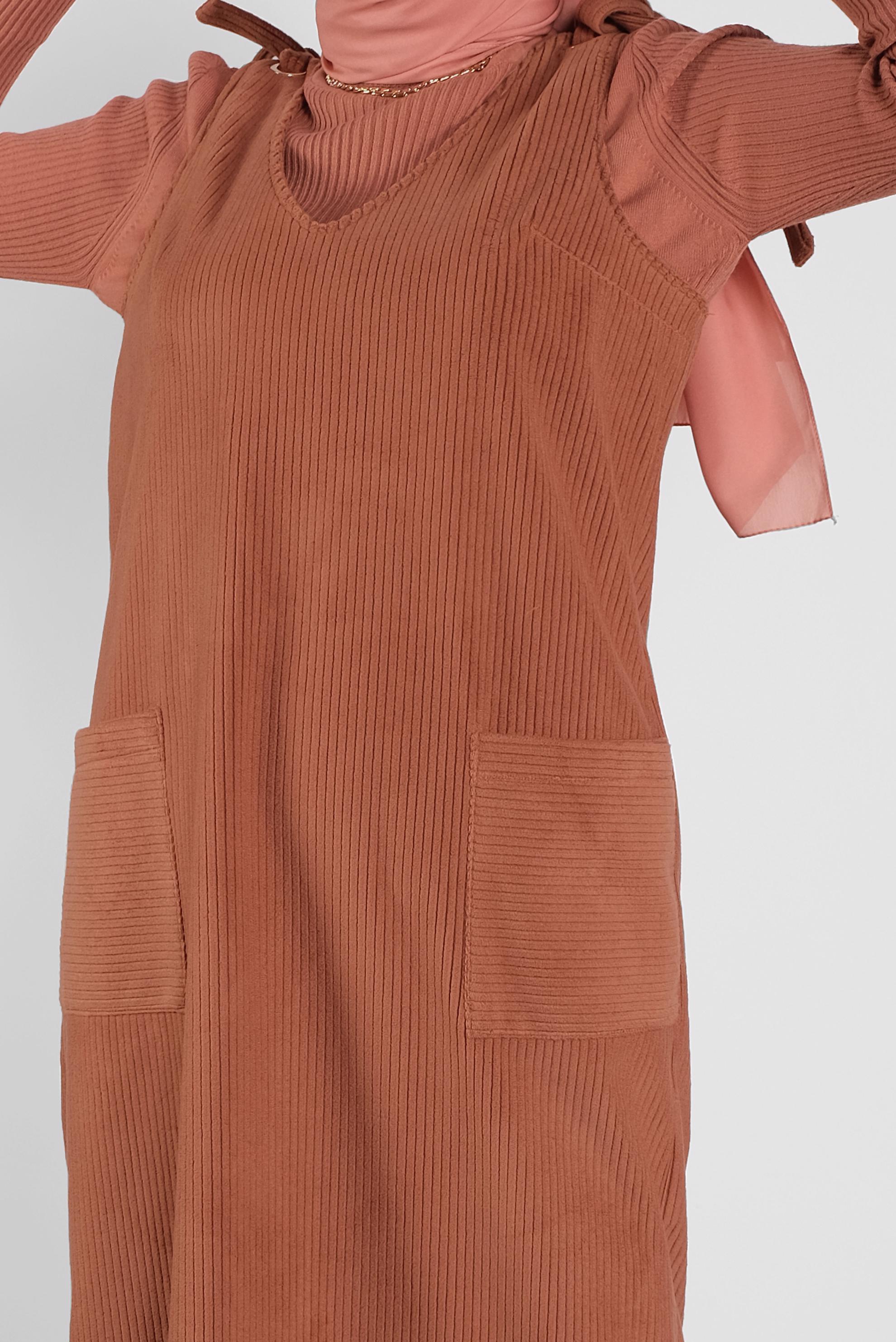 Tesettür giyim TABA KADİFE JİLE 41266 