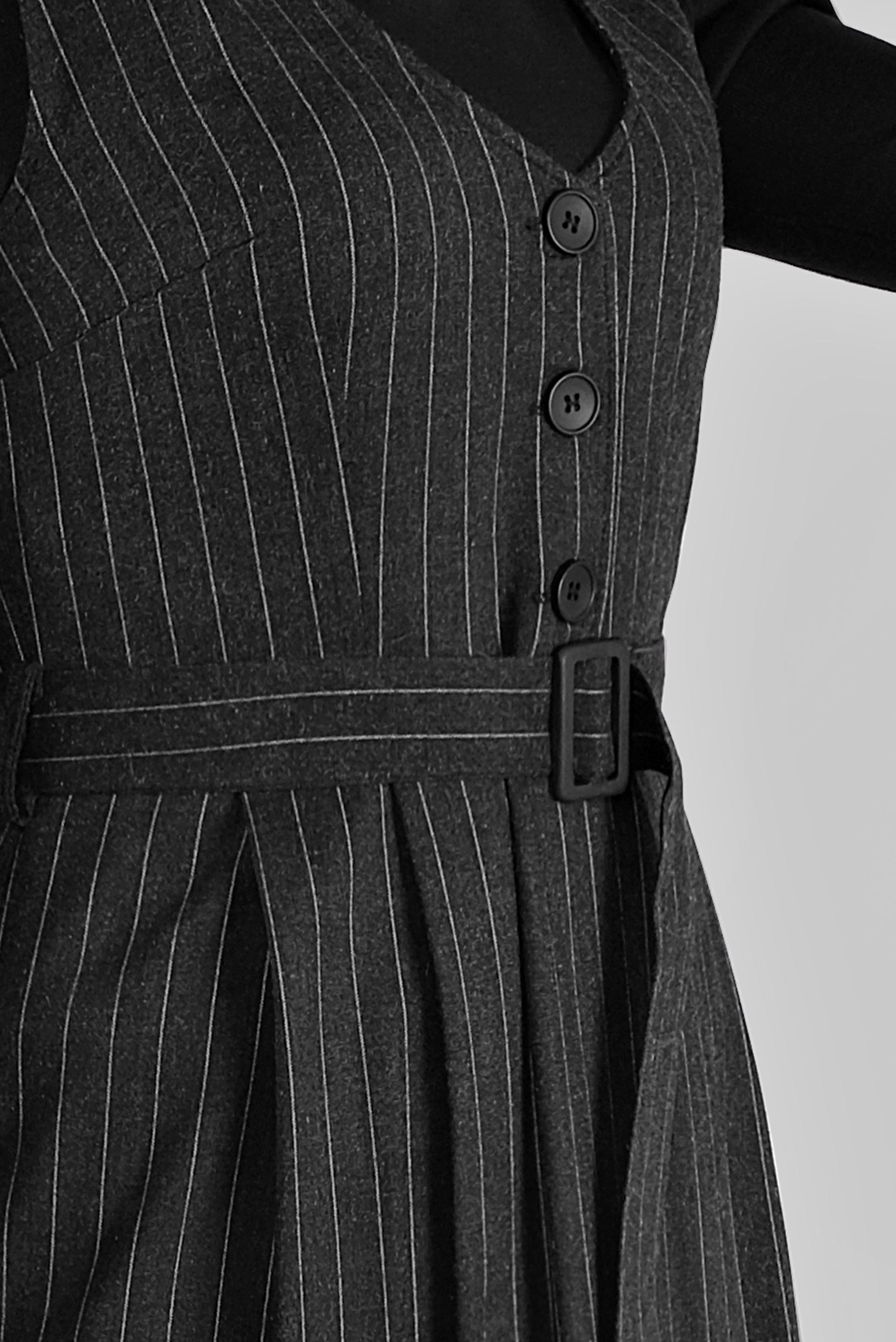 Tesettür giyim SİYAH ÇİZGİLİ KEMERLİ JİLE 41267 