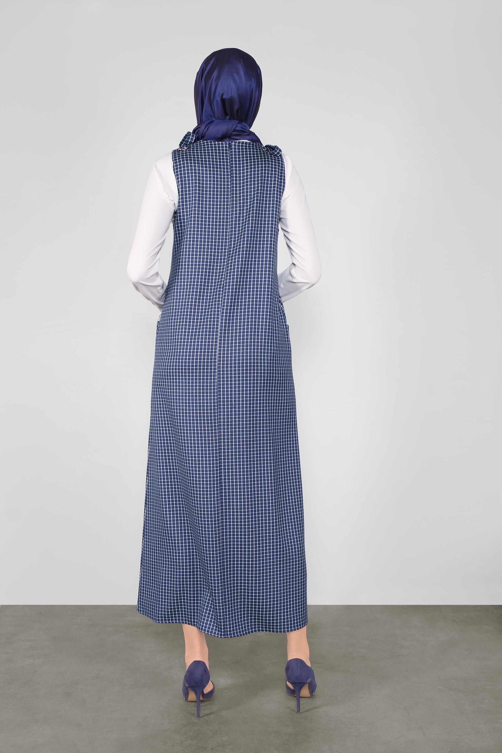 Tesettür giyim LACİVERT BAĞCIKLI PÖTİKARE JİLE 41287 