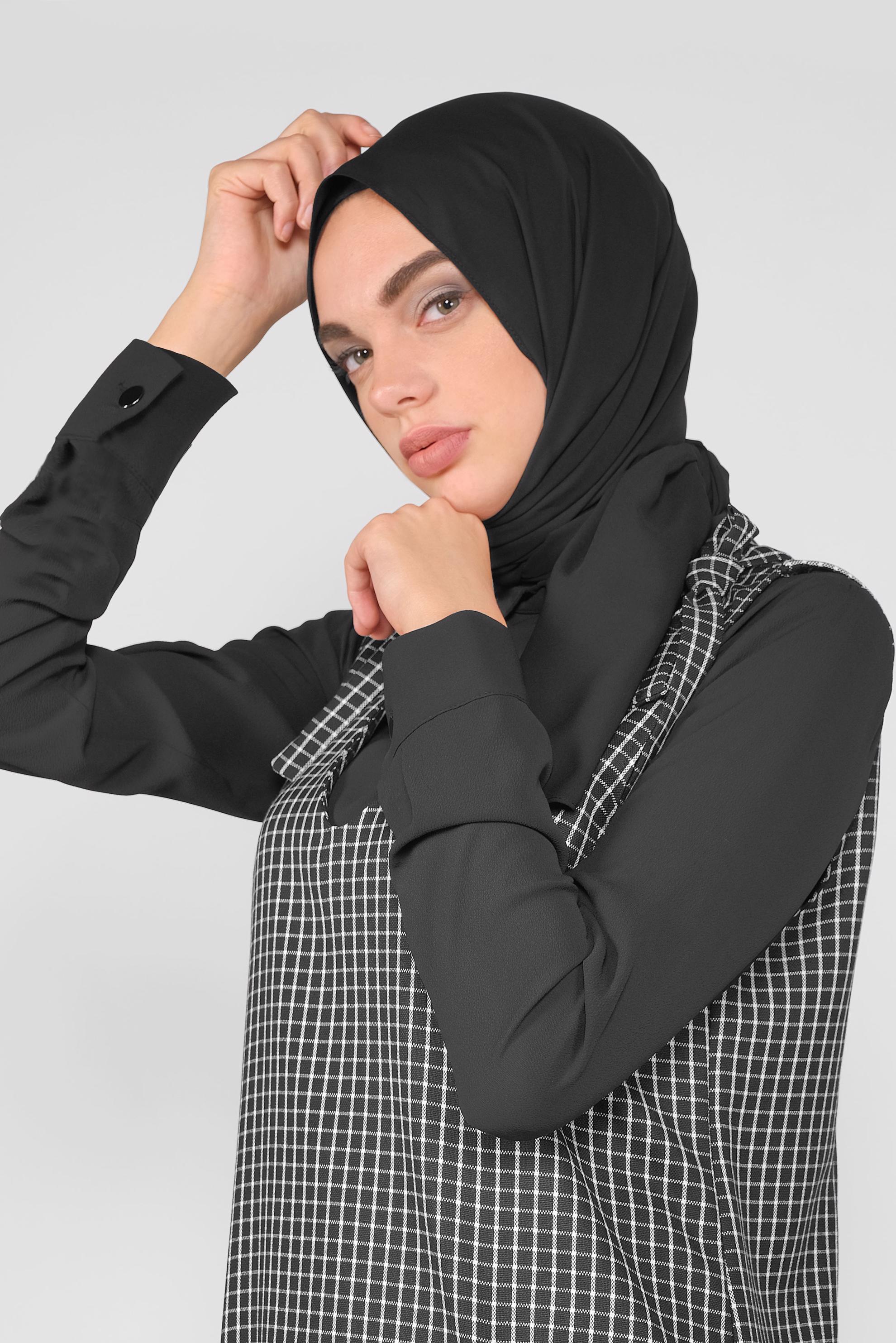 Tesettür giyim SİYAH BAĞCIKLI PÖTİKARE JİLE 41287 