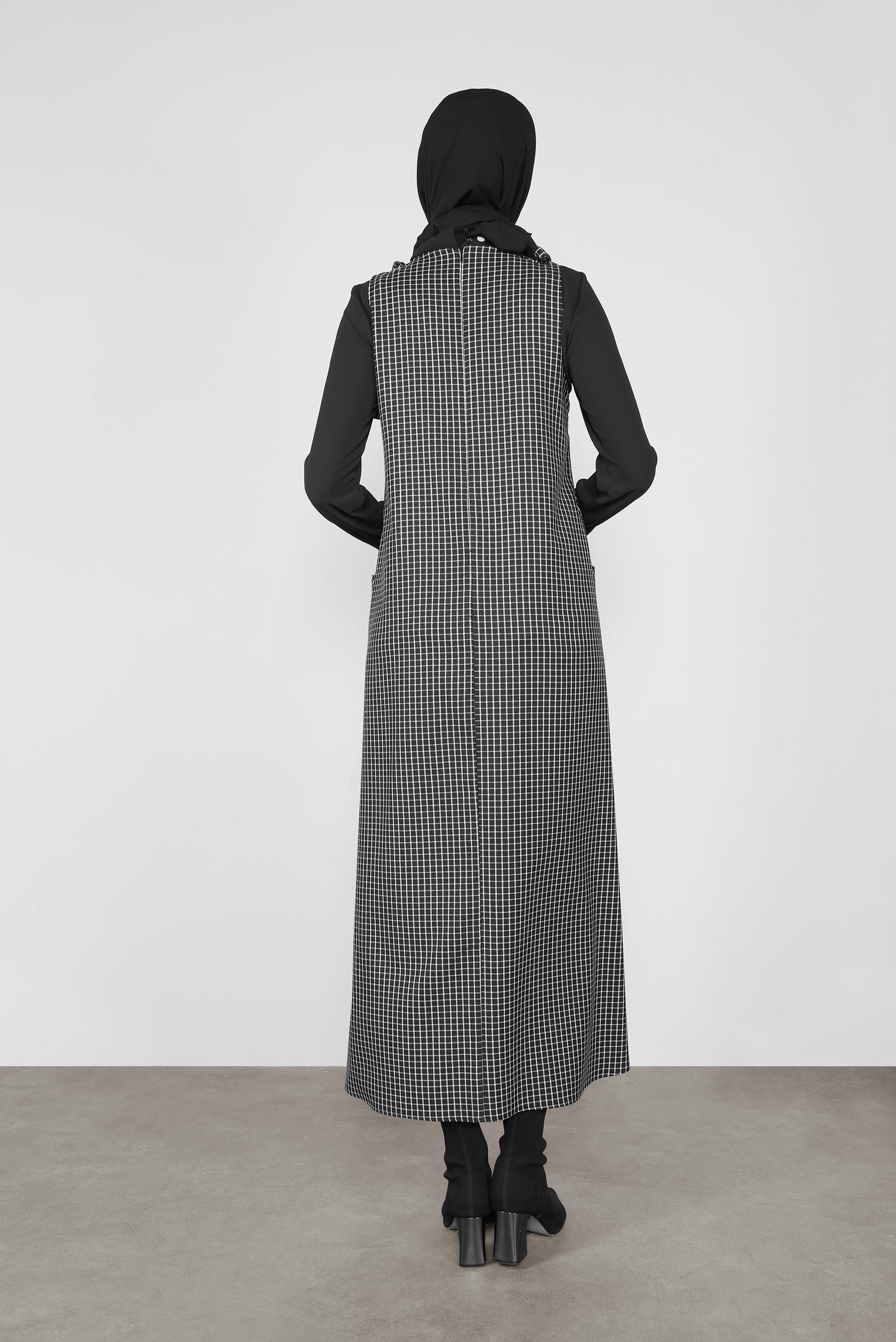 Tesettür giyim SİYAH BAĞCIKLI PÖTİKARE JİLE 41287 