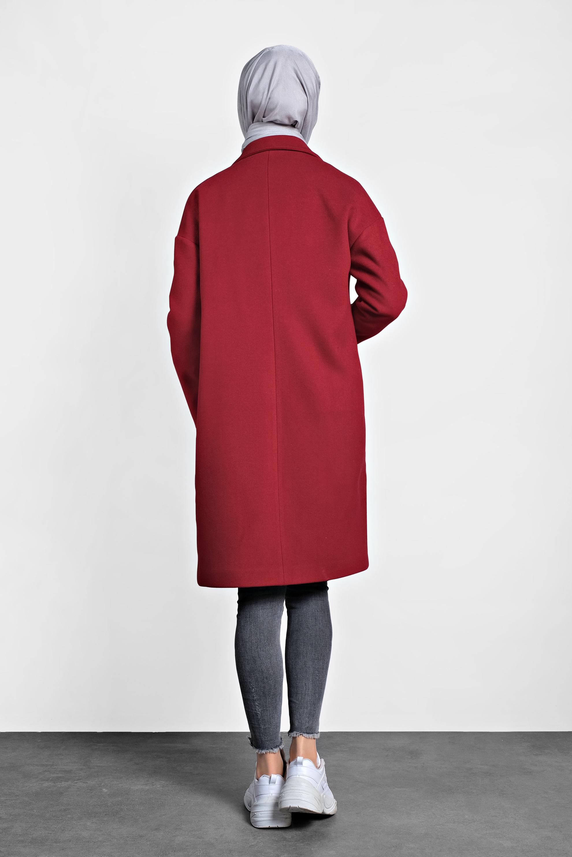 Hijab clothing RED CLASSIC COAT 90005 