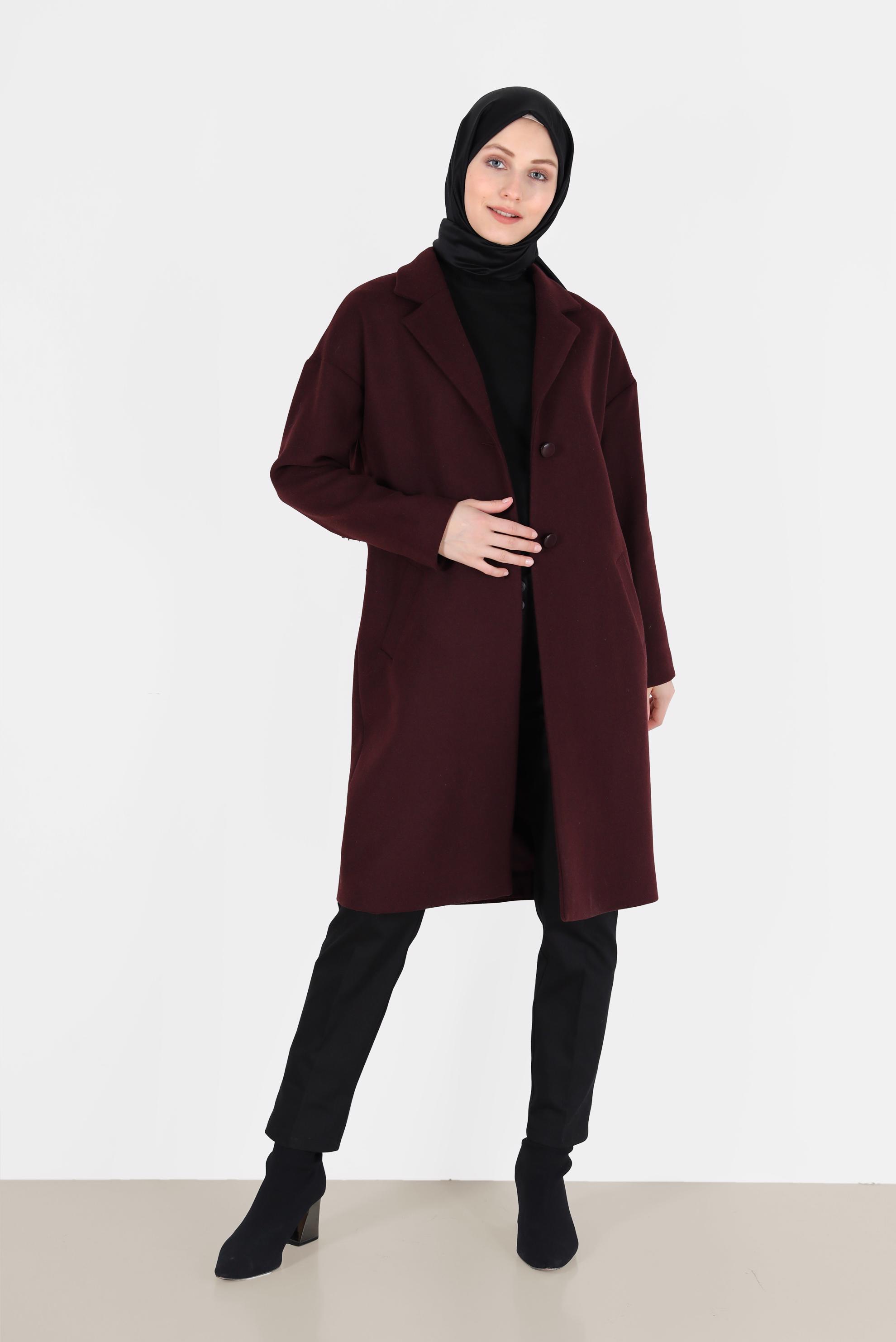 Tesettür giyim MÜRDÜM KLASİK KABAN 90005	