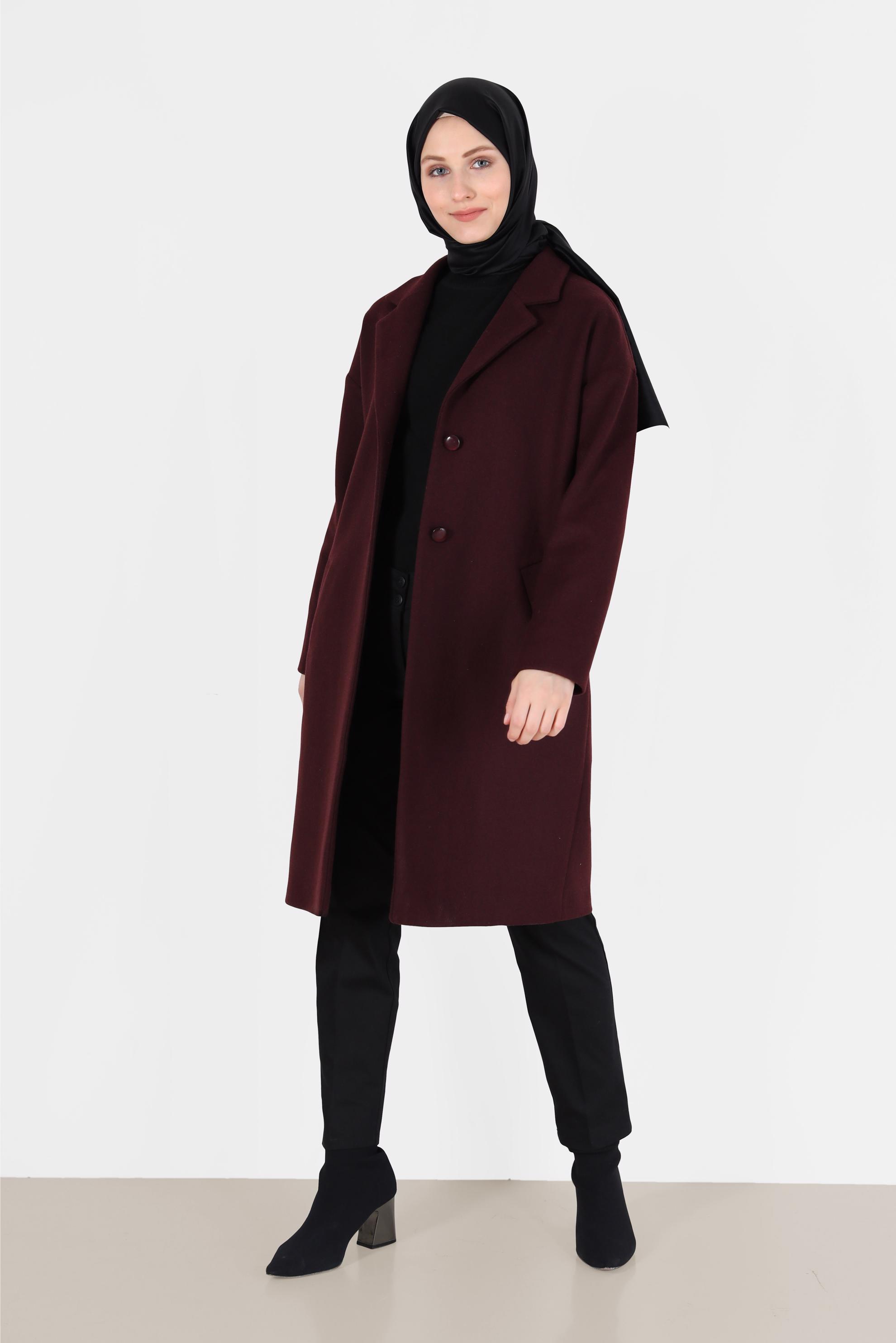 Tesettür giyim MÜRDÜM KLASİK KABAN 90005	