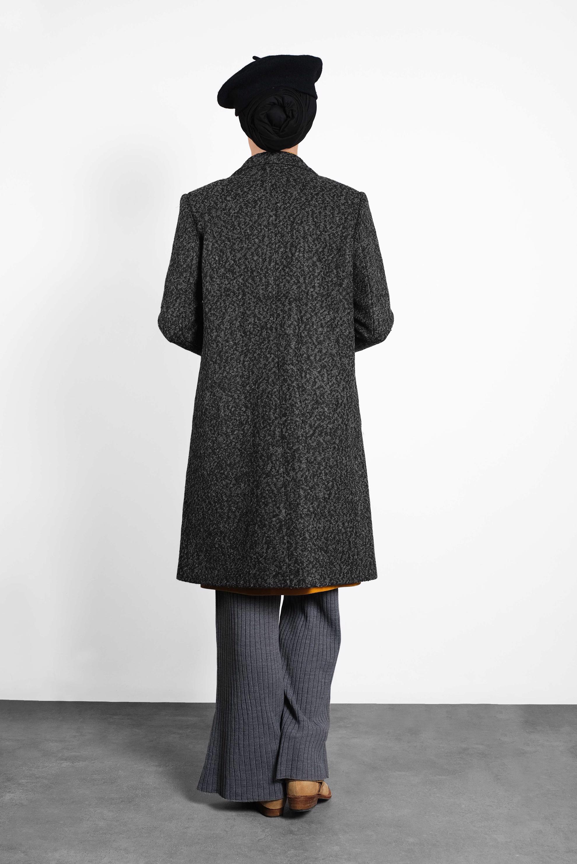 Tesettür giyim GRİ KLASİK KEÇE KABAN 90014	