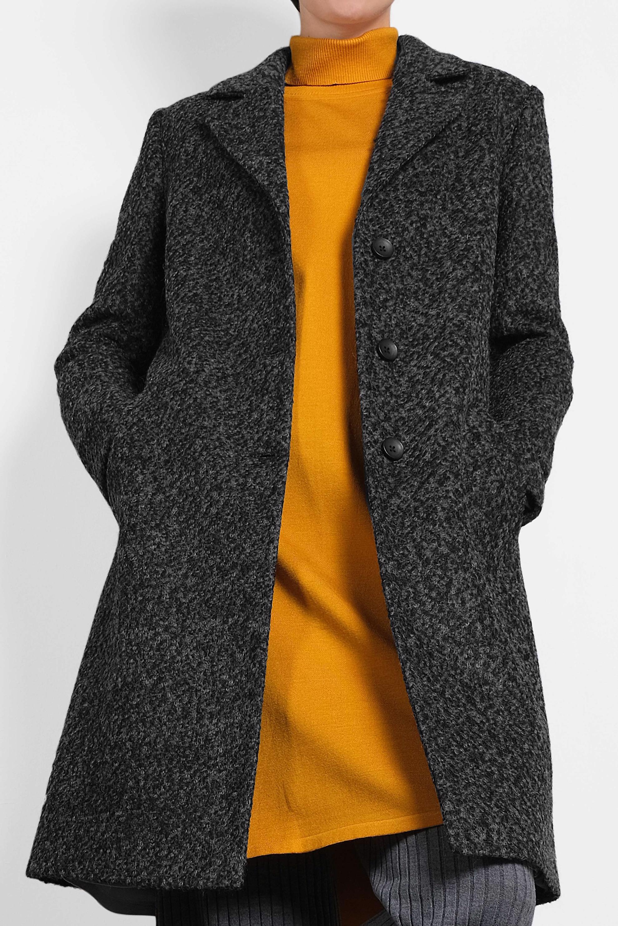 Tesettür giyim GRİ KLASİK KEÇE KABAN 90014	