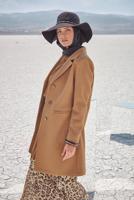 KRUVAZE YAKA DÜĞME DETAYLI KAŞE KABAN 90042