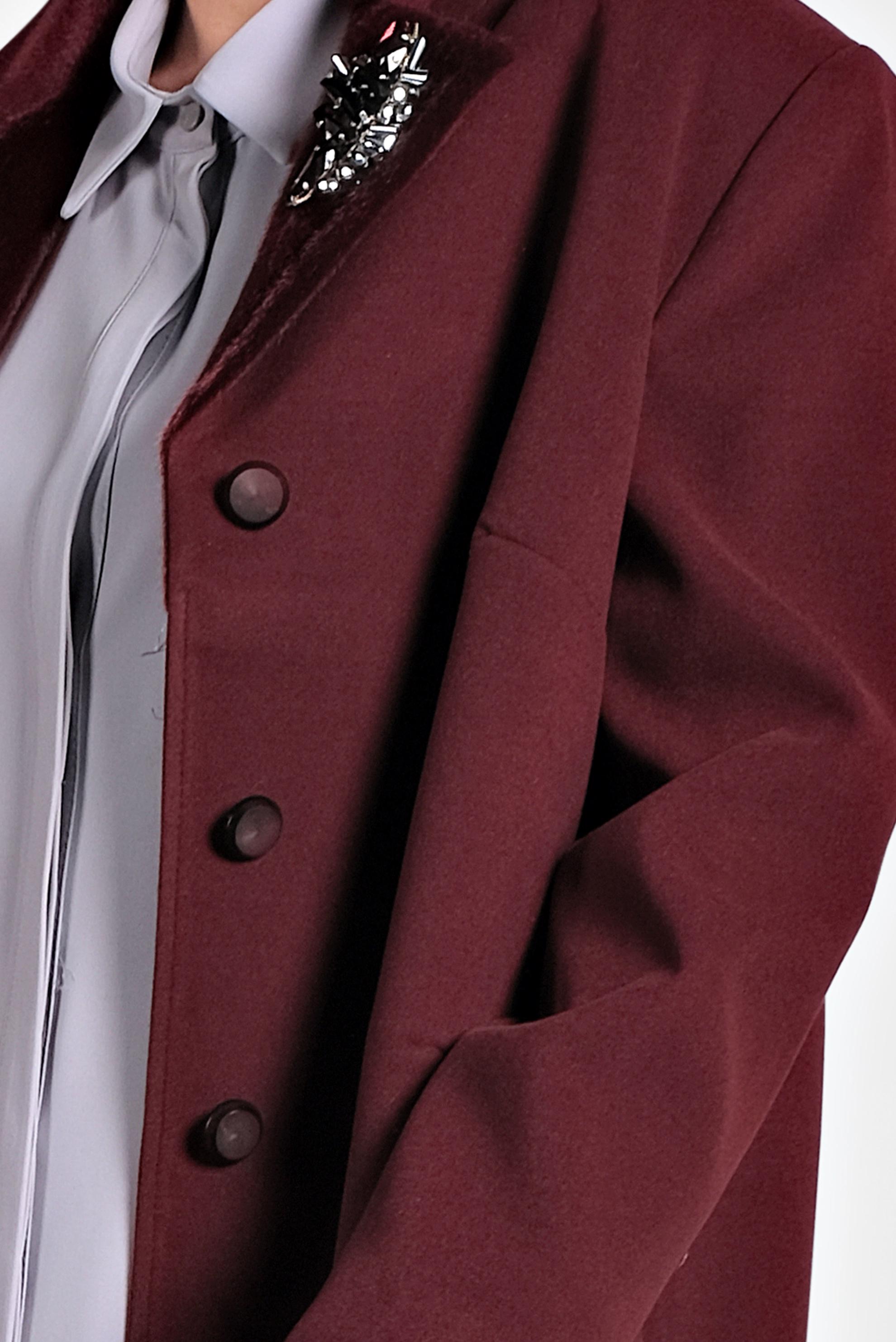 Tesettür giyim BORDO KAŞE KABAN 90059 