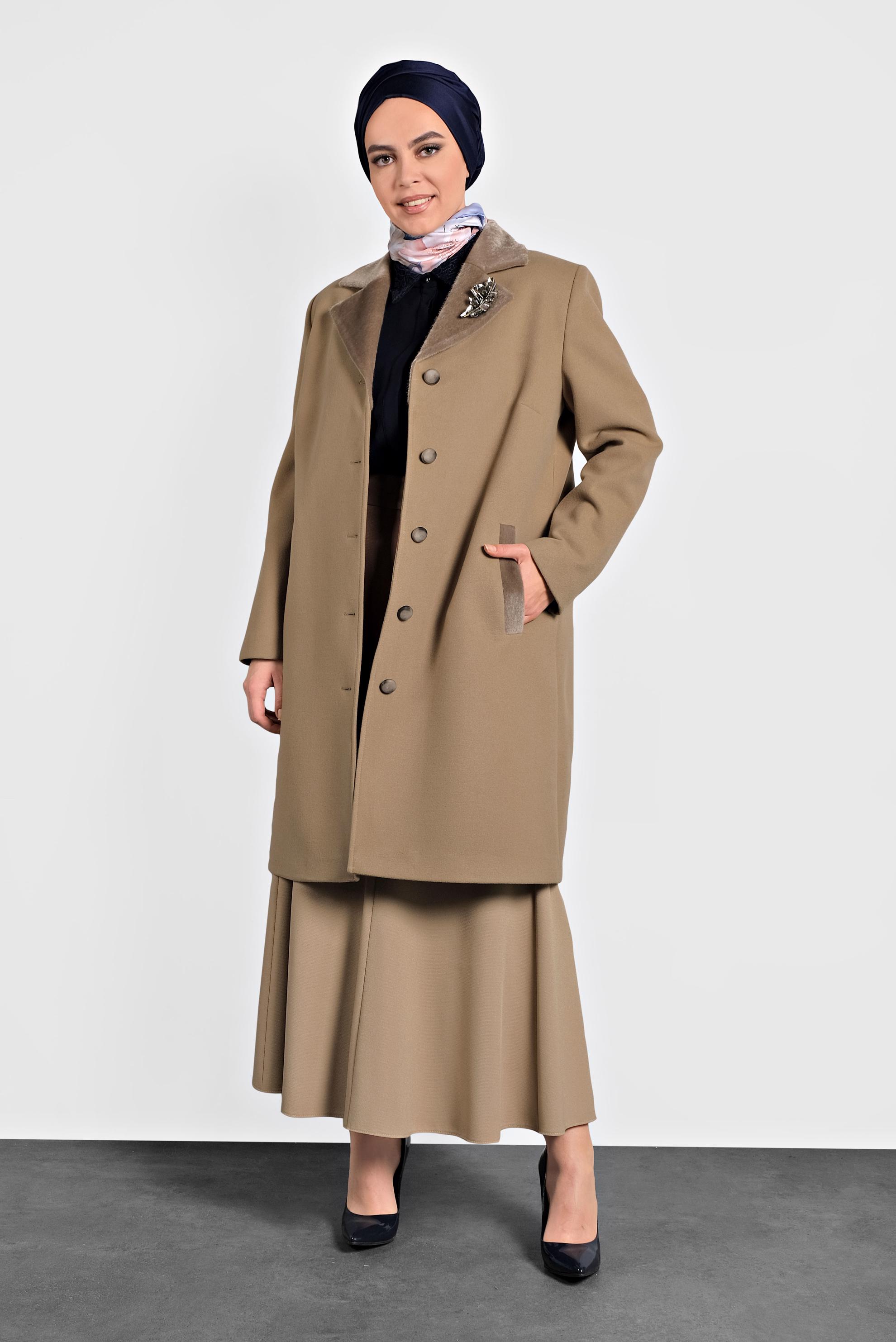 Hijab clothing BEIGE WALKER COAT 90059 