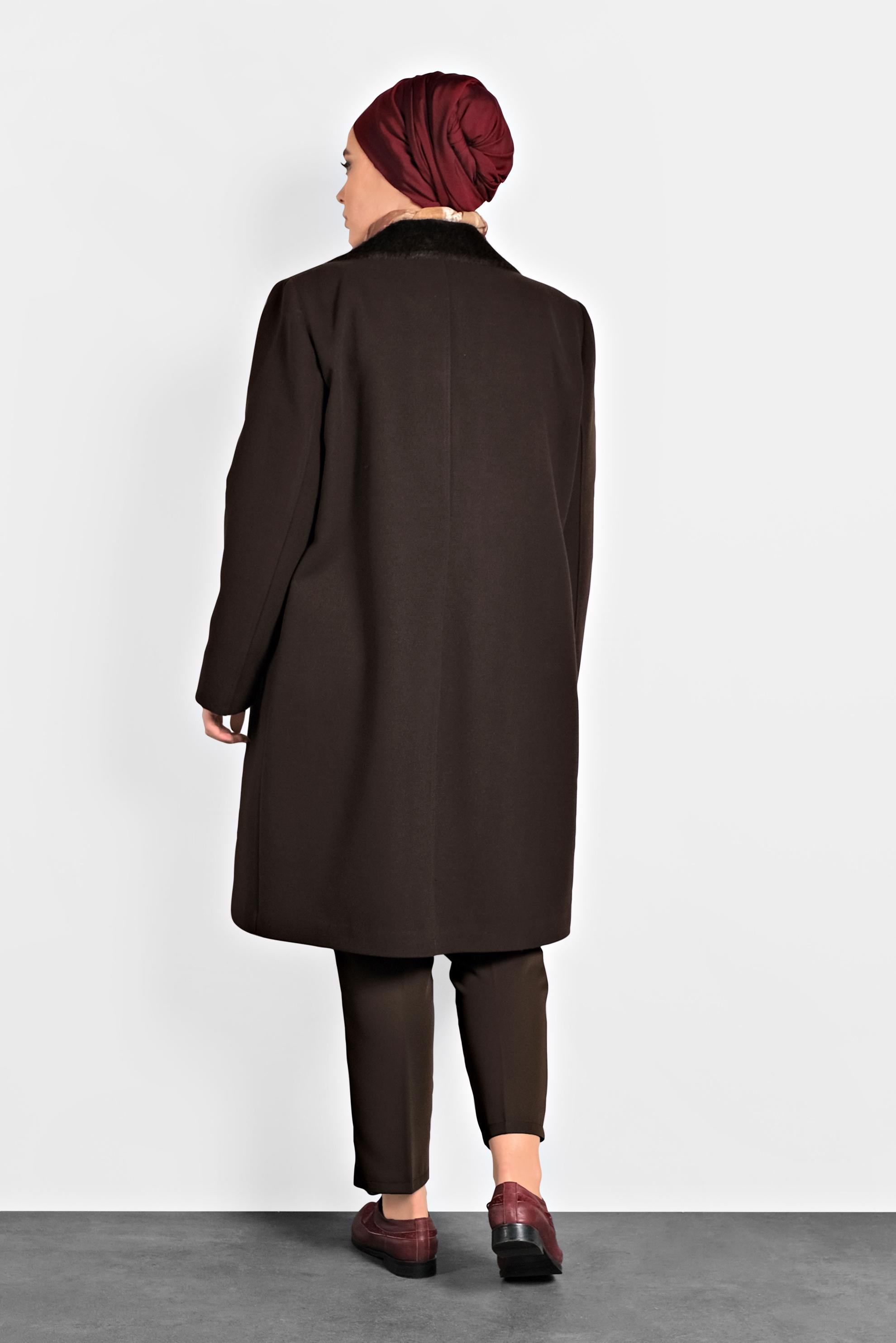 Tesettür giyim KAHVE KAŞE KABAN 90059 